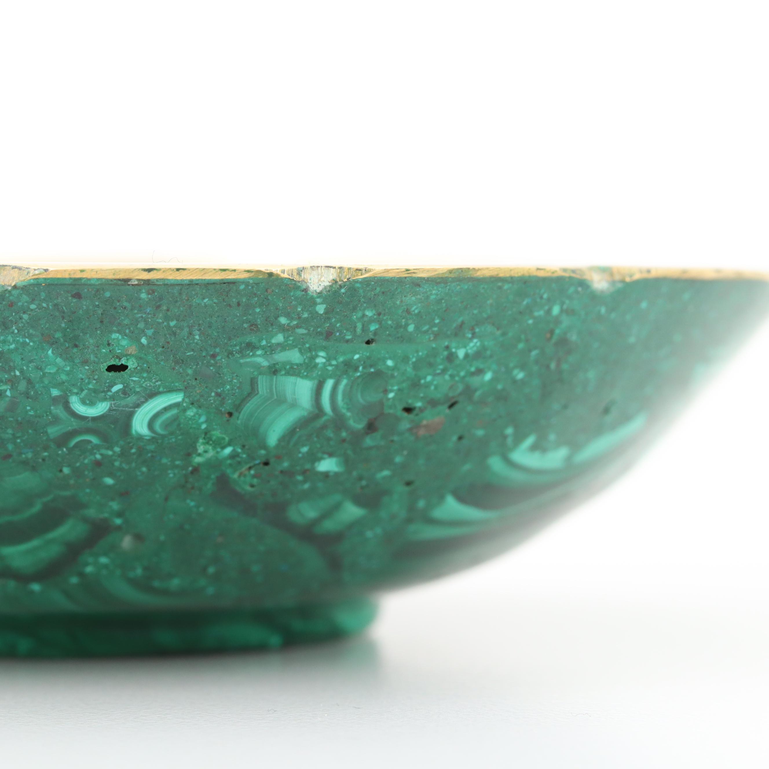 Malachite and Resin Bowl