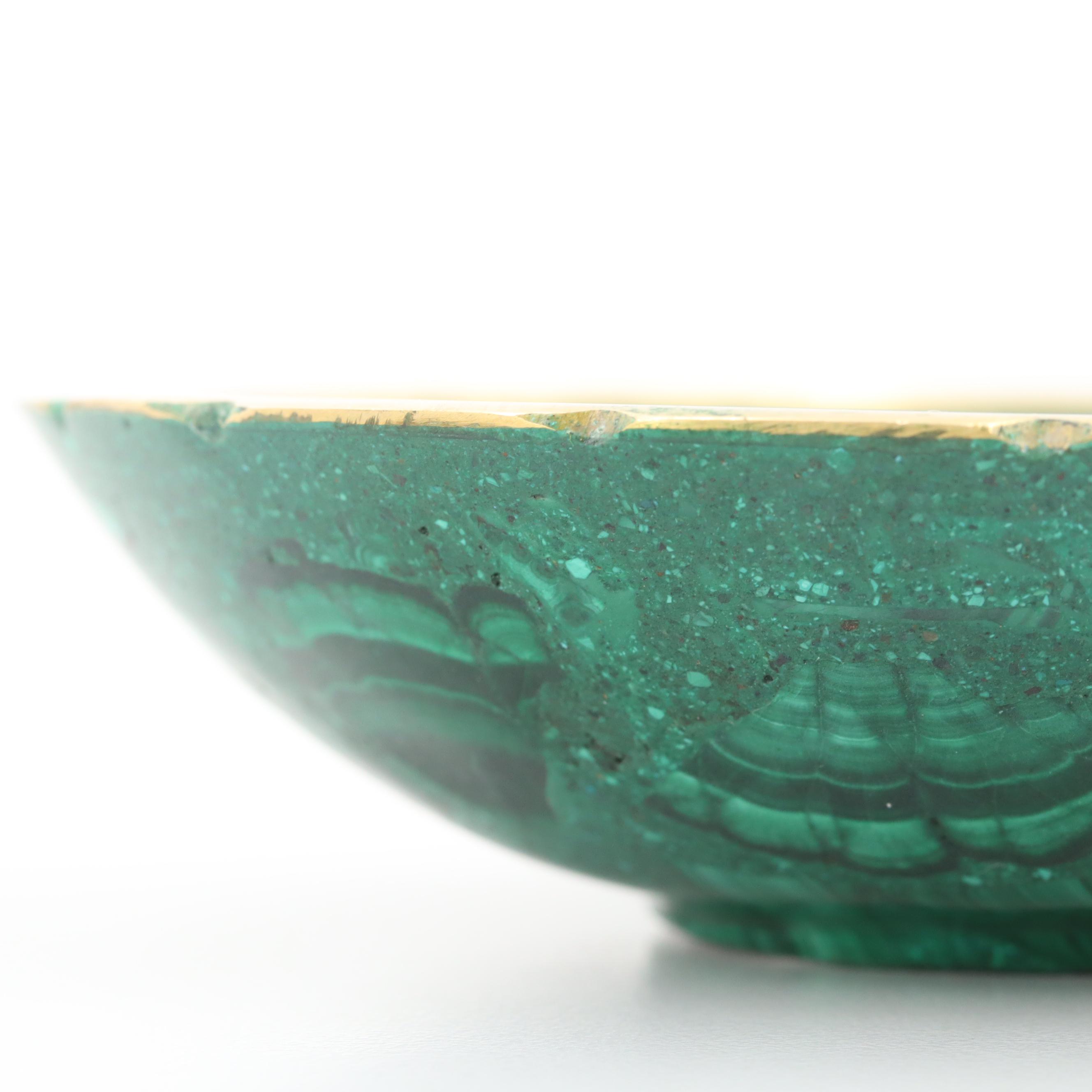 Malachite and Resin Bowl