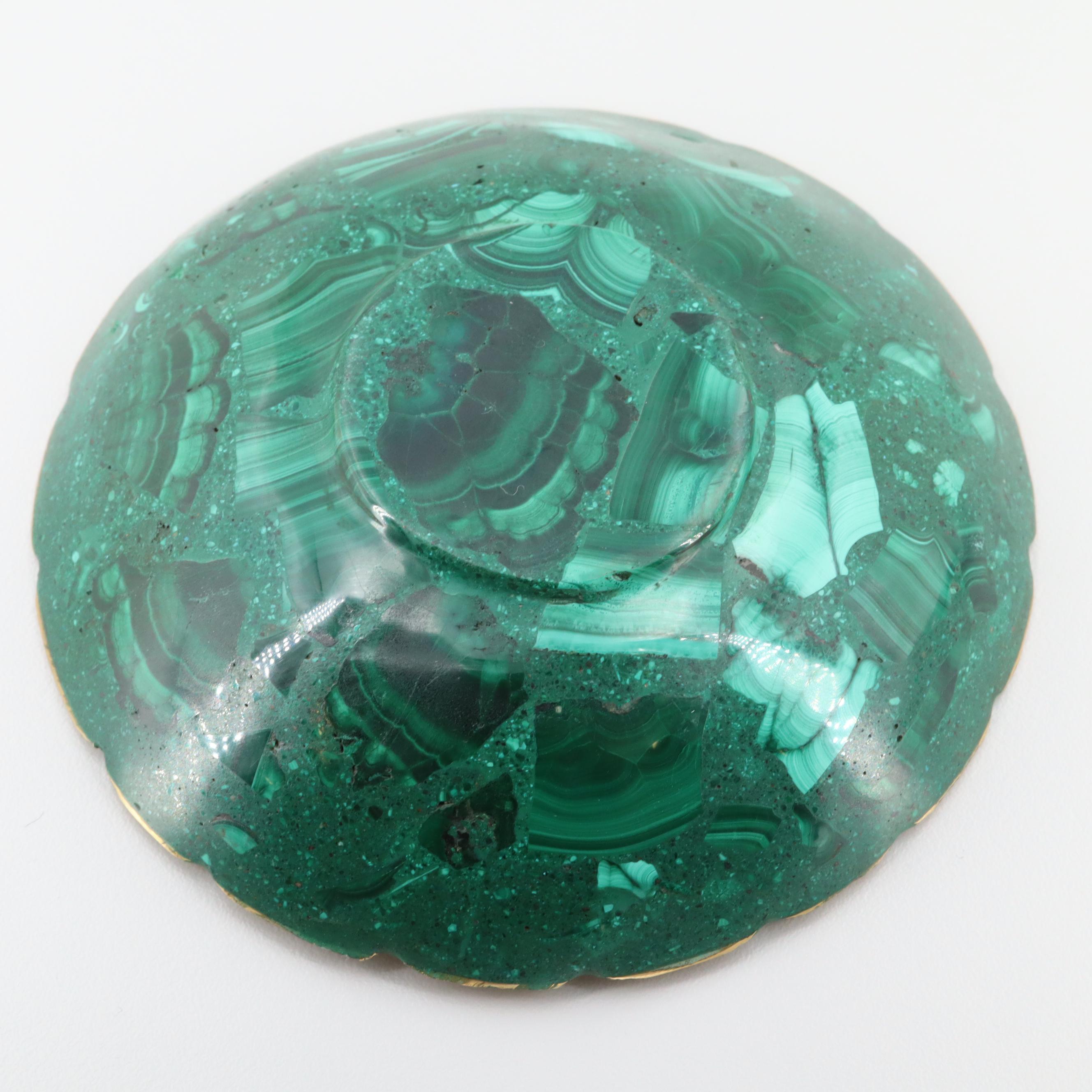 Malachite and Resin Bowl