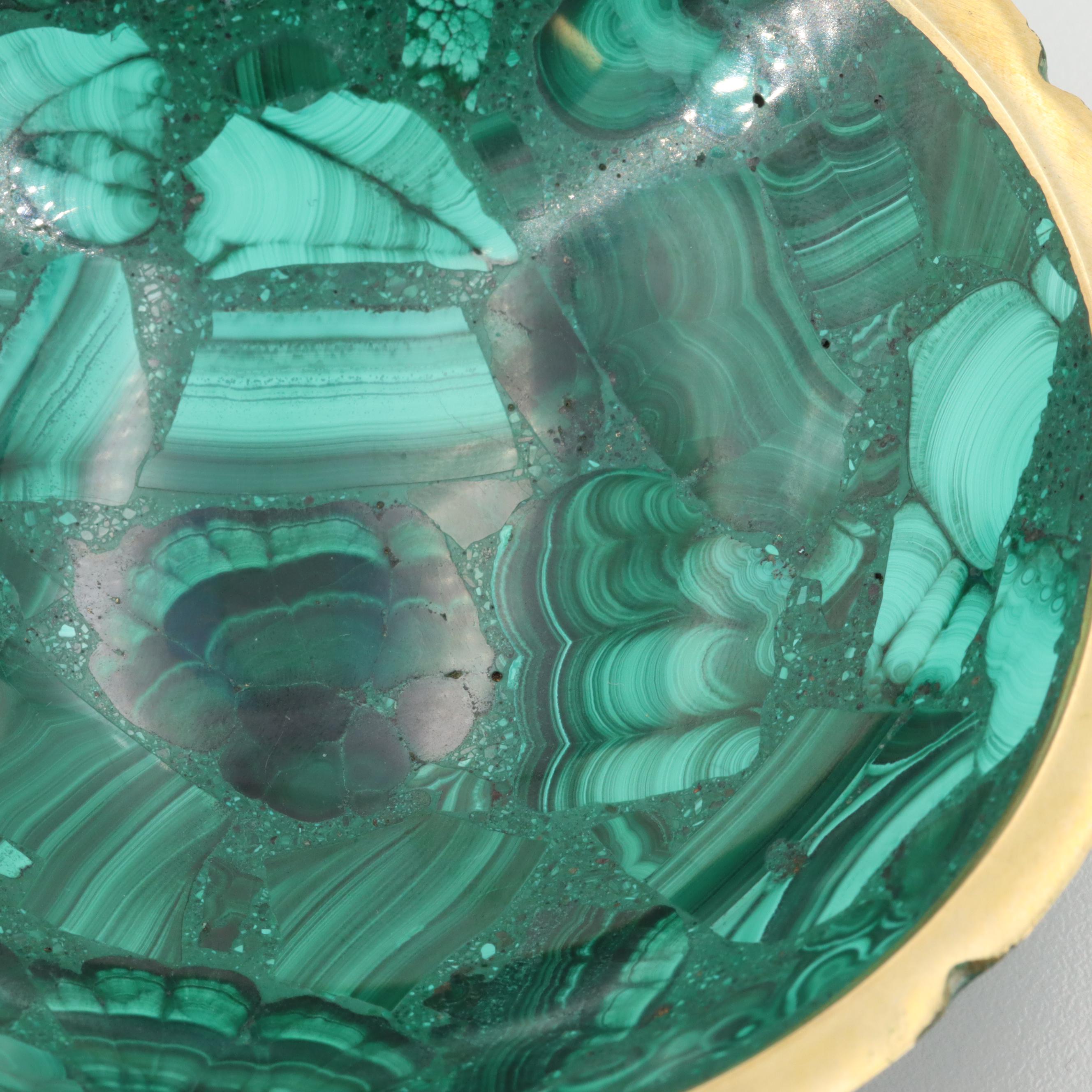 Malachite and Resin Bowl