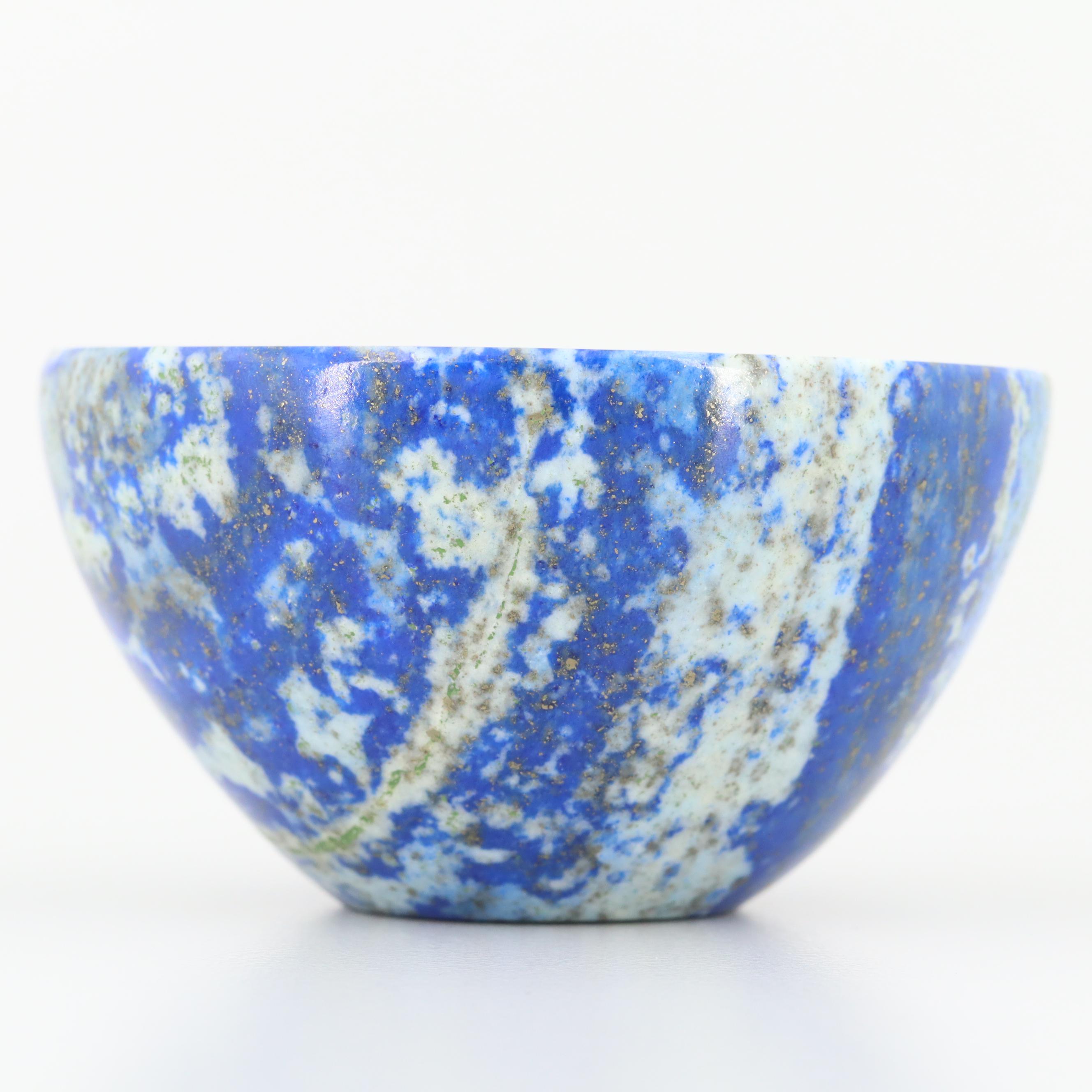 Blue and White Lapis Lazuli Decorative Bowl