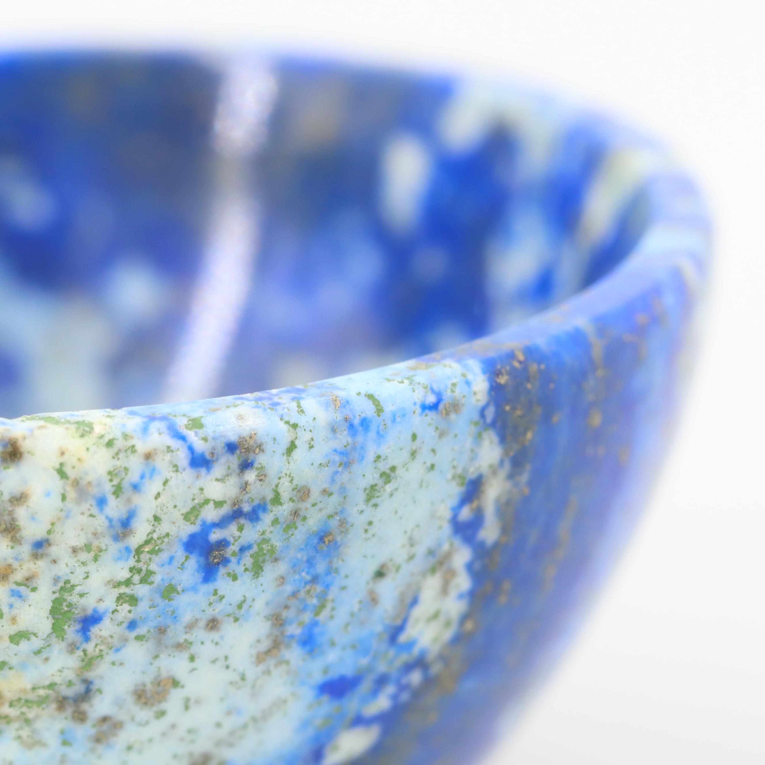 Blue and White Lapis Lazuli Decorative Bowl