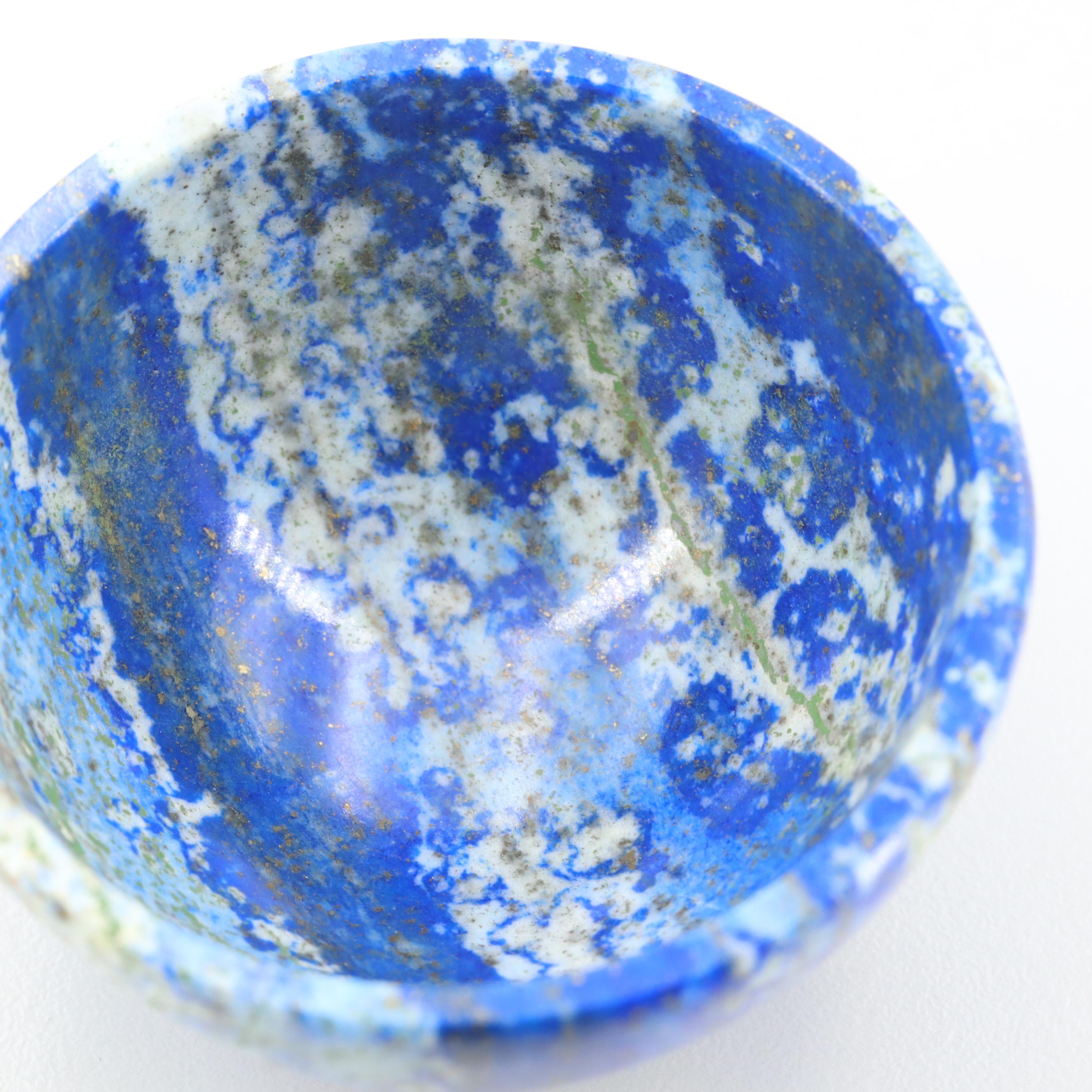 Blue and White Lapis Lazuli Decorative Bowl