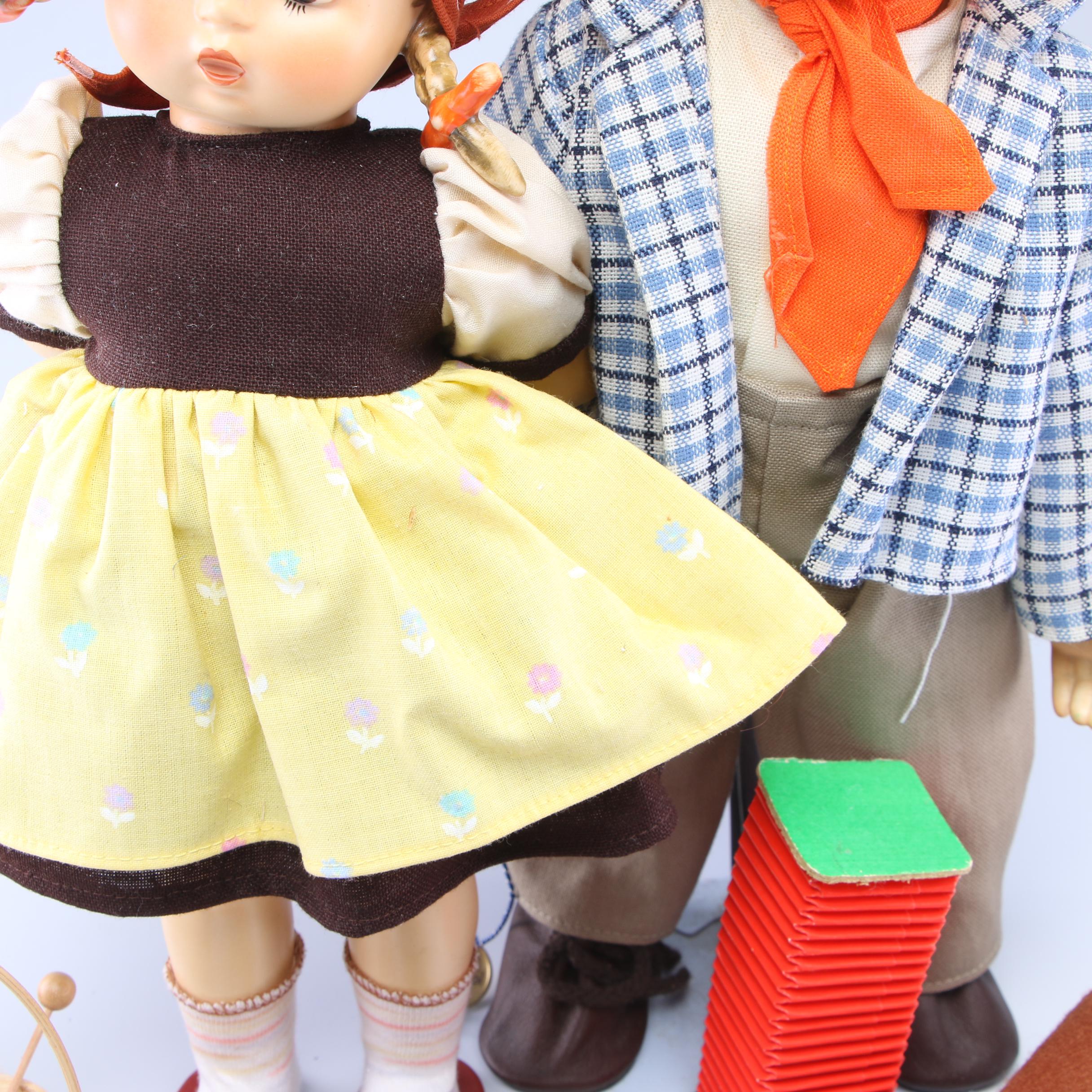 Hummel "Goose Girl" and "Birthday Serenade" Porcelain Dolls