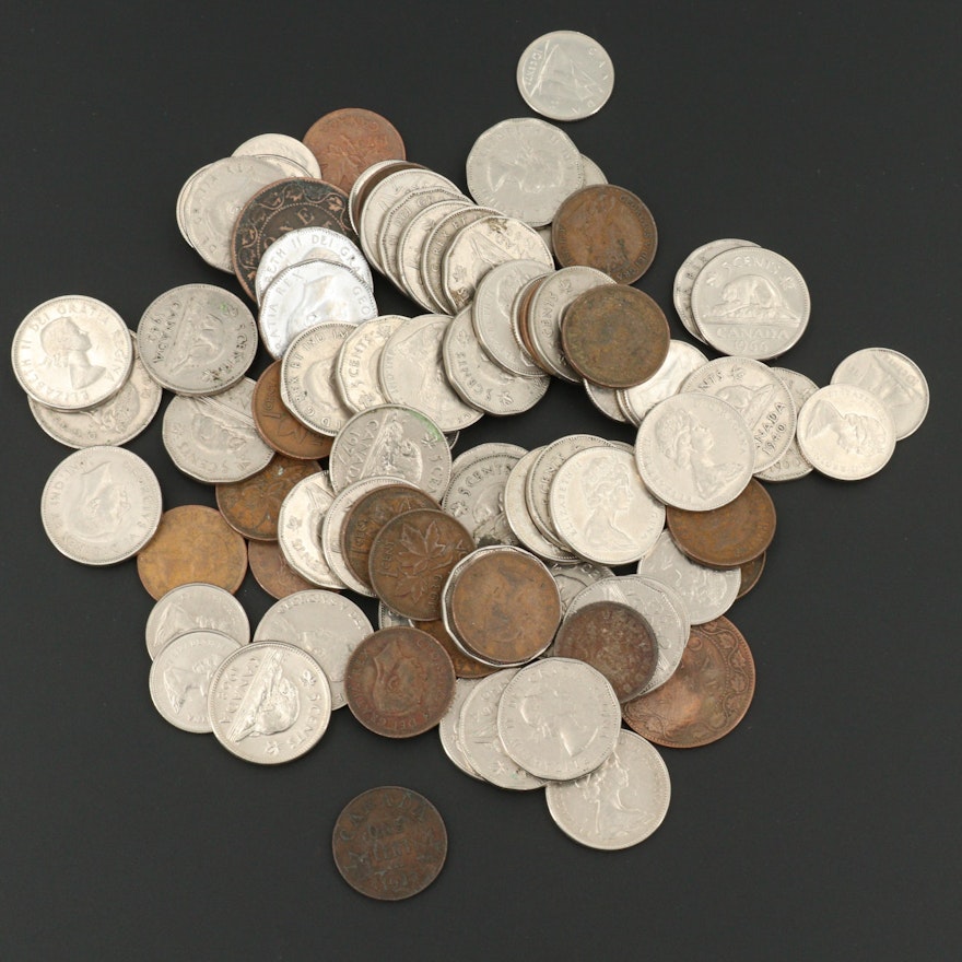 Eighty-Three Vintage Canadian Coins