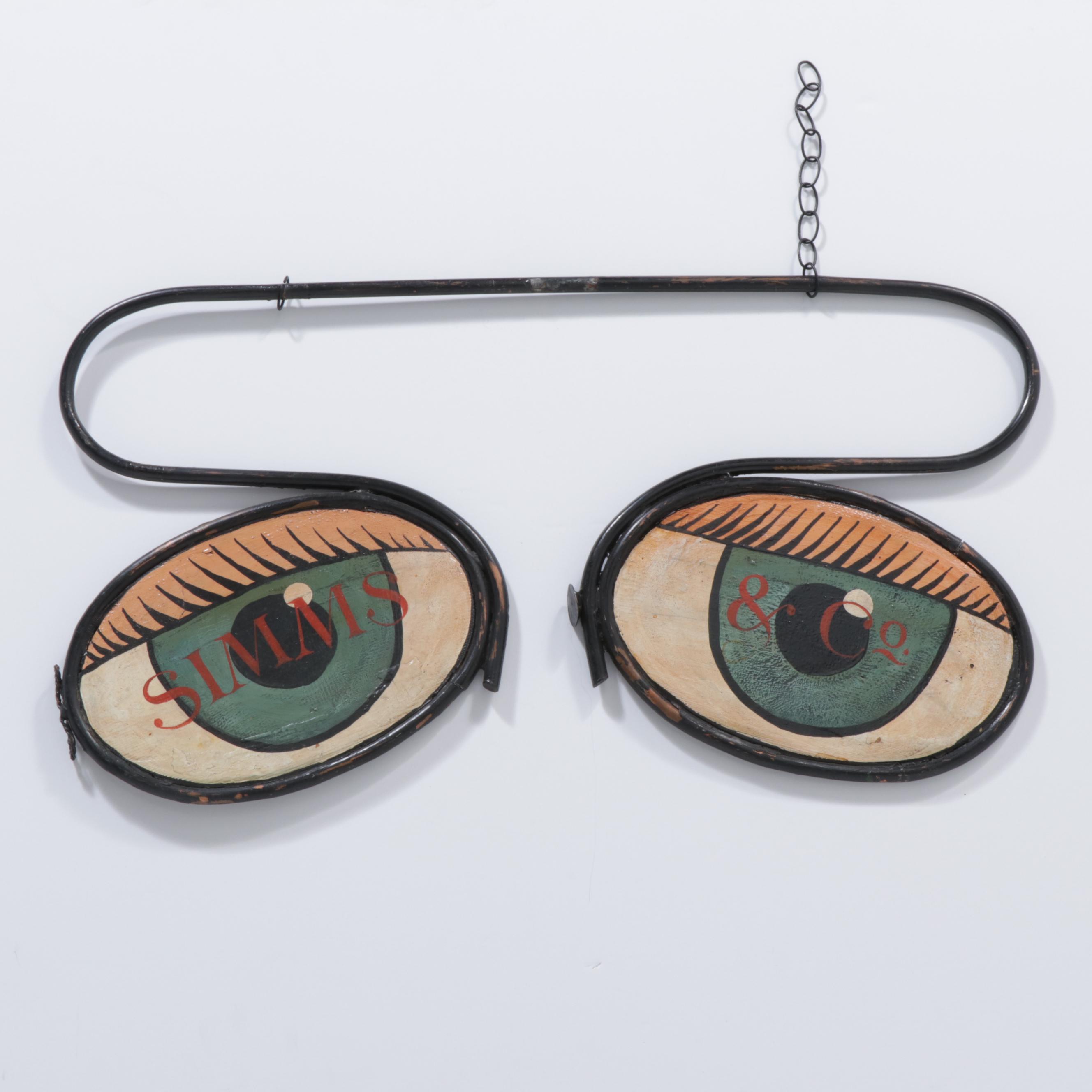 Simms & Co. Hand-Painted Advertising Sign, 20th Century