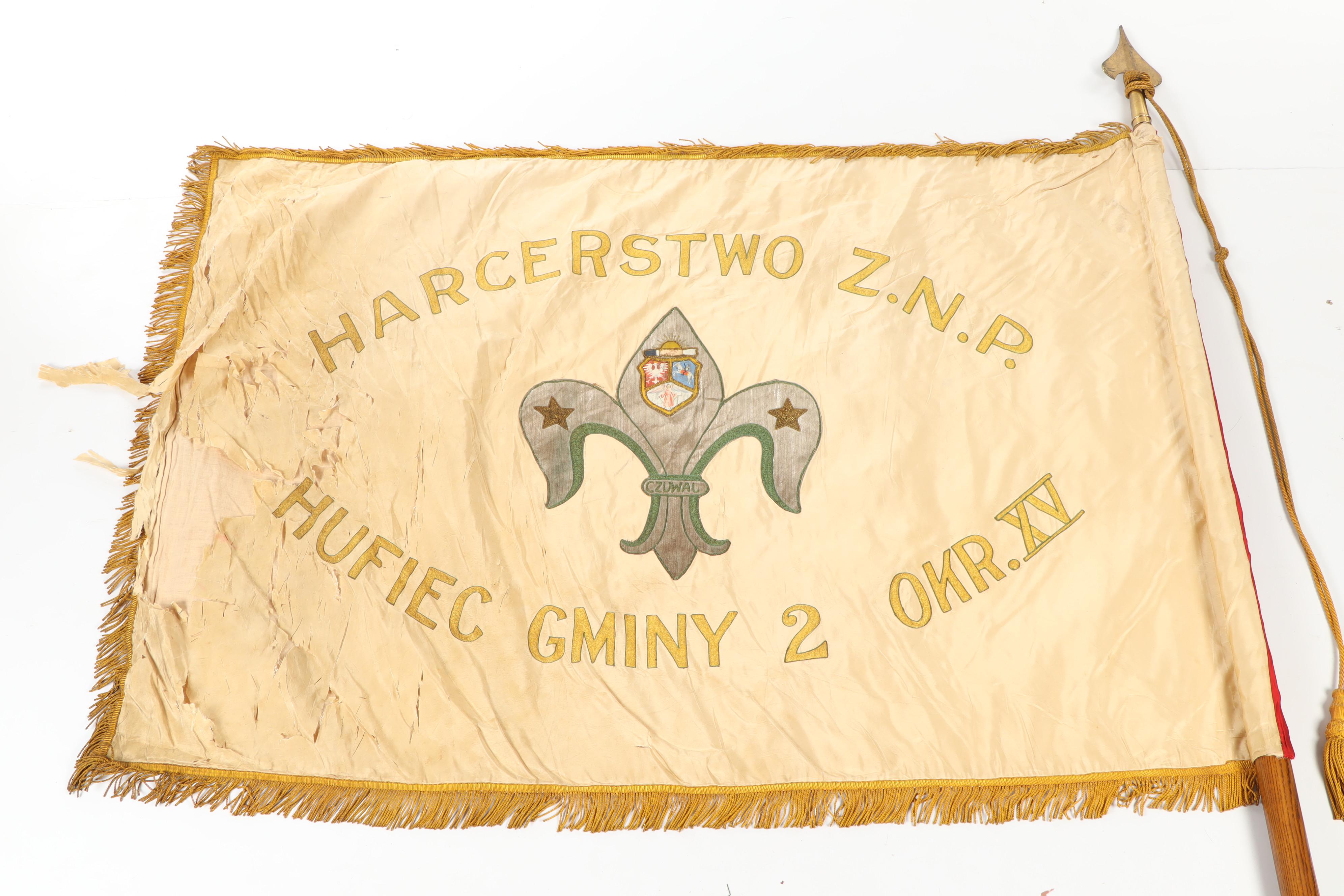 Pre-World War II Polish Boy Scout Troop Flag