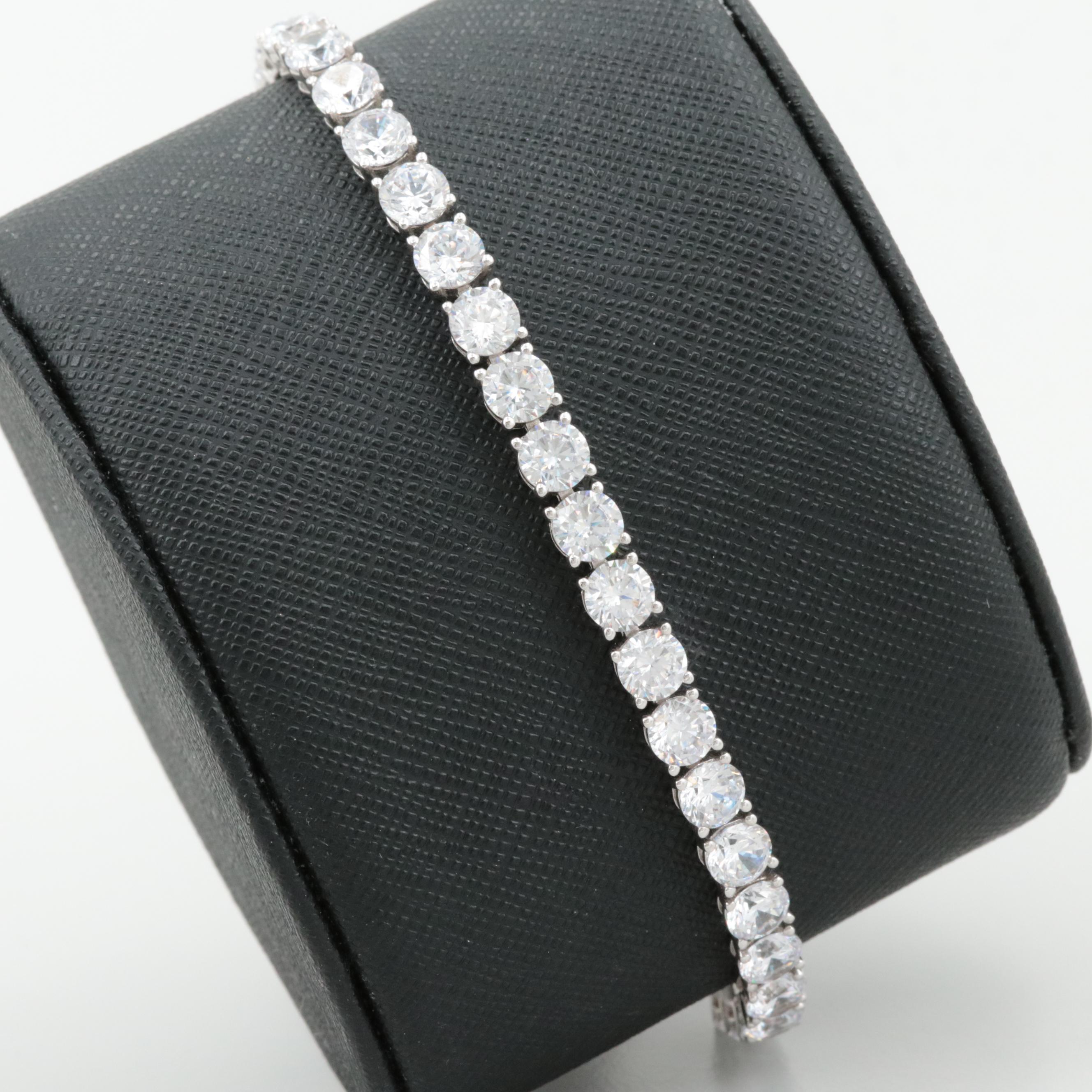 Sterling Silver Cubic Zirconia Tennis Bracelet