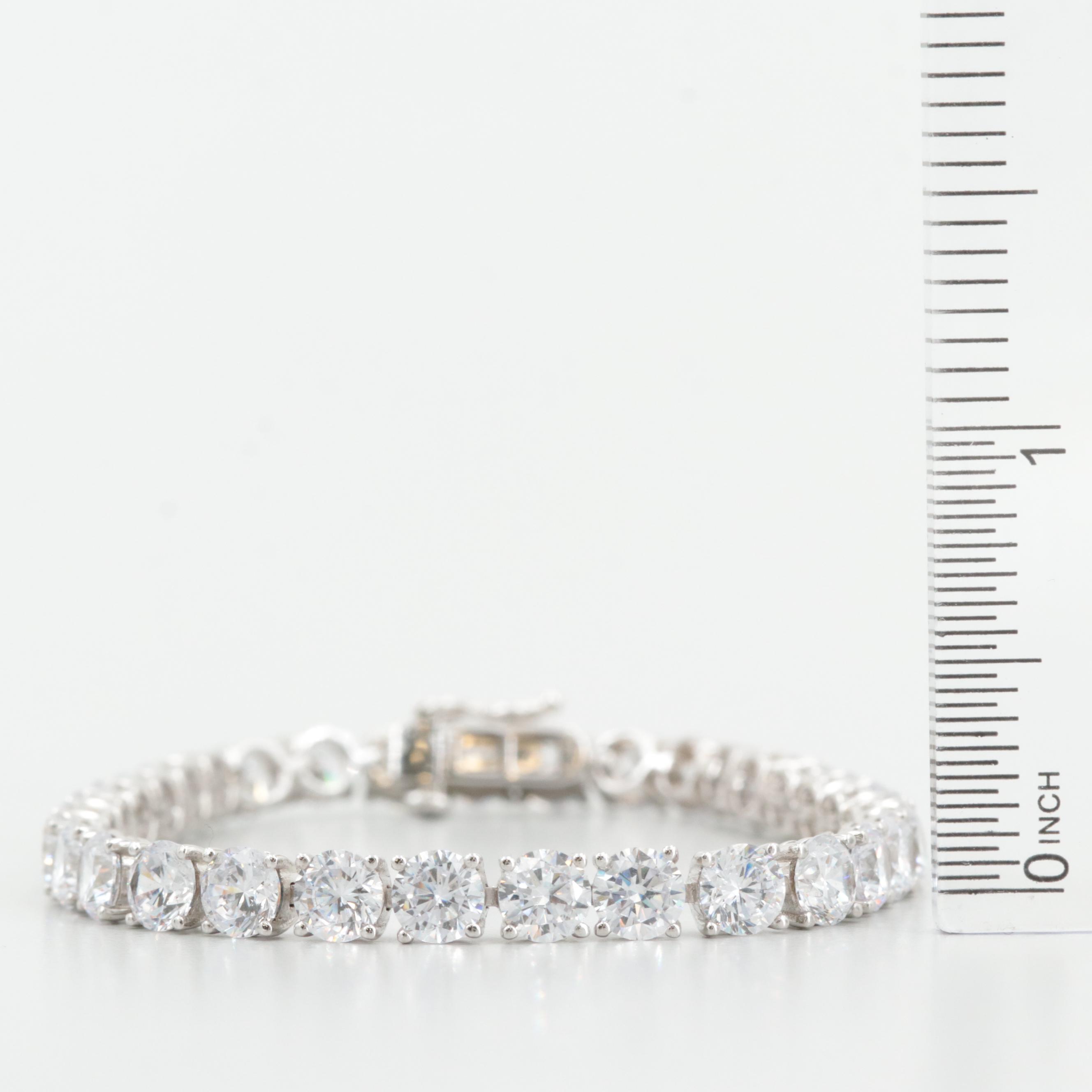 Sterling Silver Cubic Zirconia Tennis Bracelet