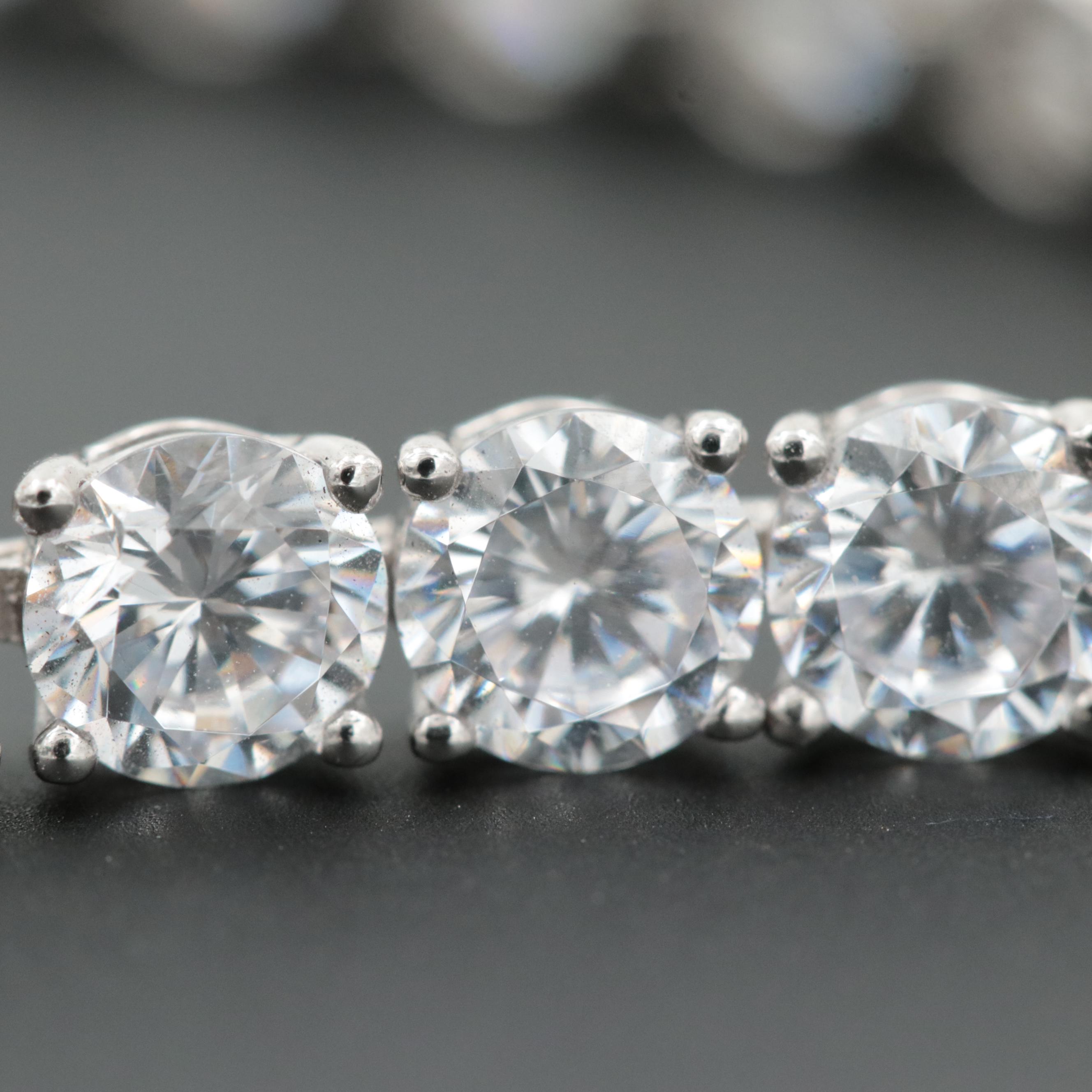 Sterling Silver Cubic Zirconia Tennis Bracelet