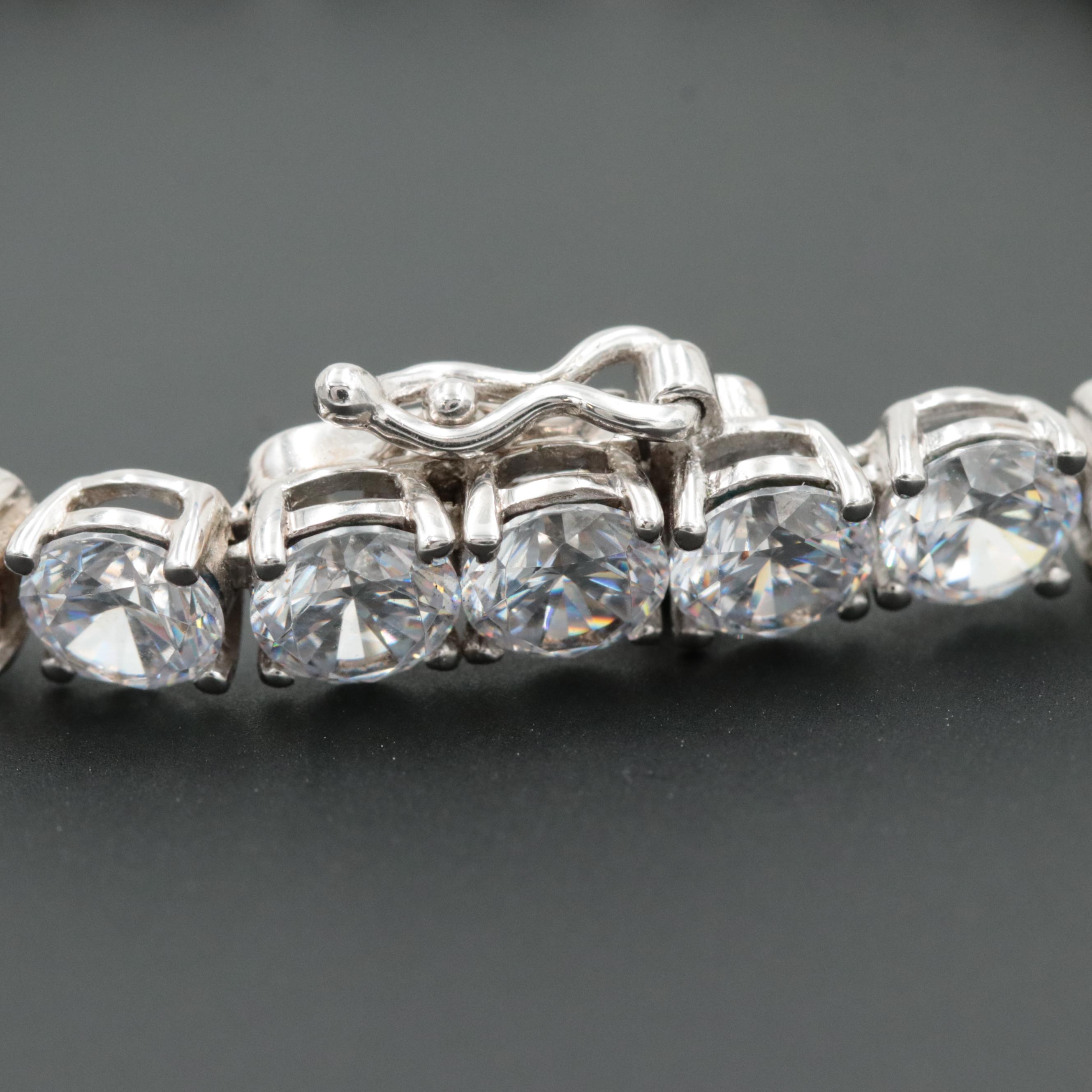 Sterling Silver Cubic Zirconia Tennis Bracelet