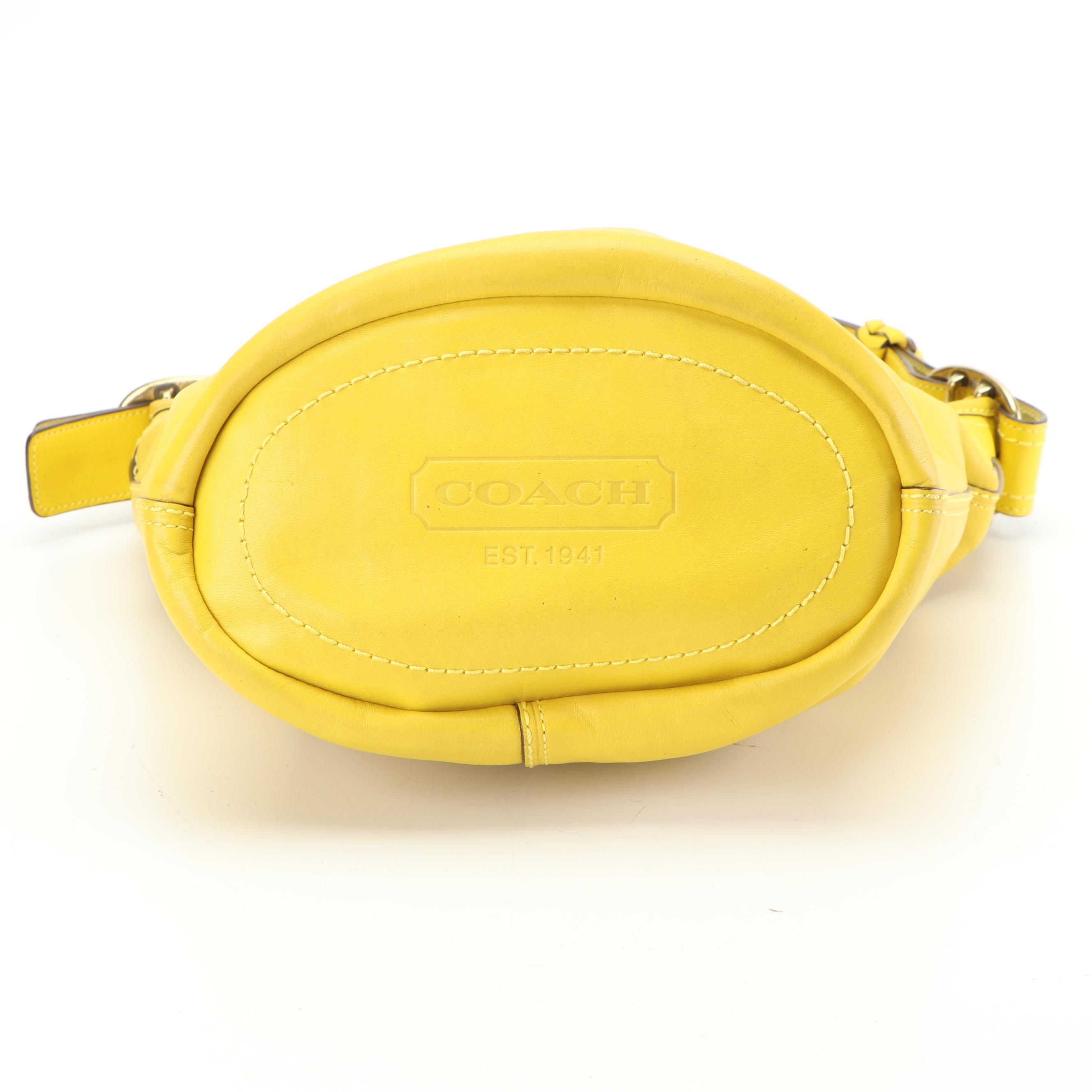 Coach Bleecker Yellow Leather Bucket Bag