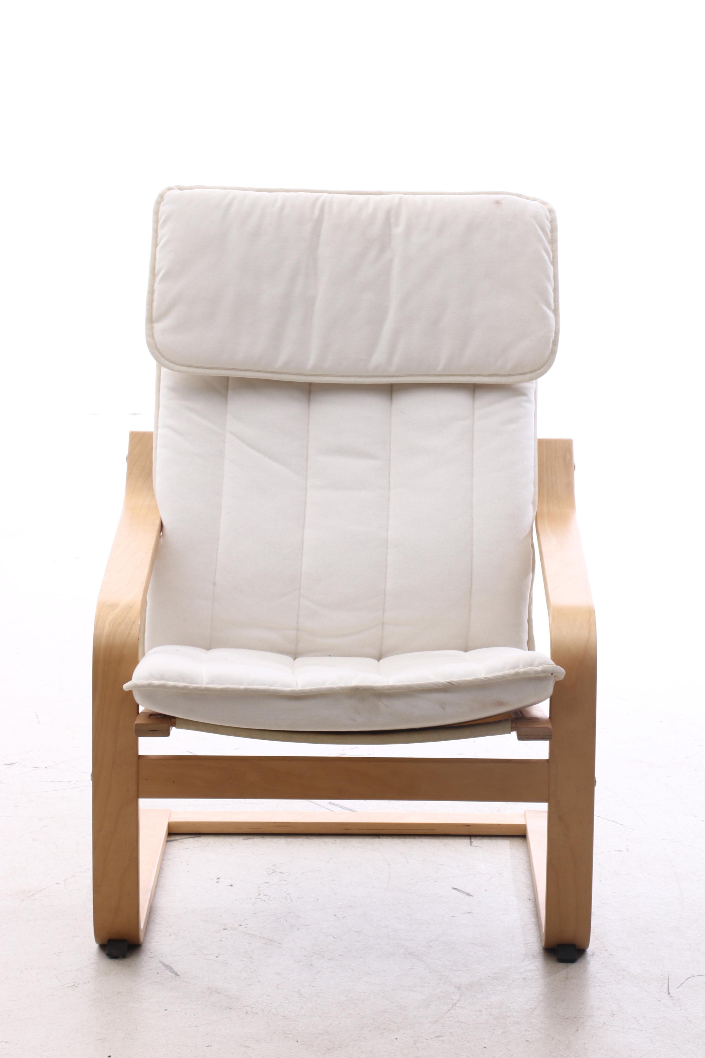 Mid Century Modern Style Maple Laminate Cantilever Lounge Chair by IKEA