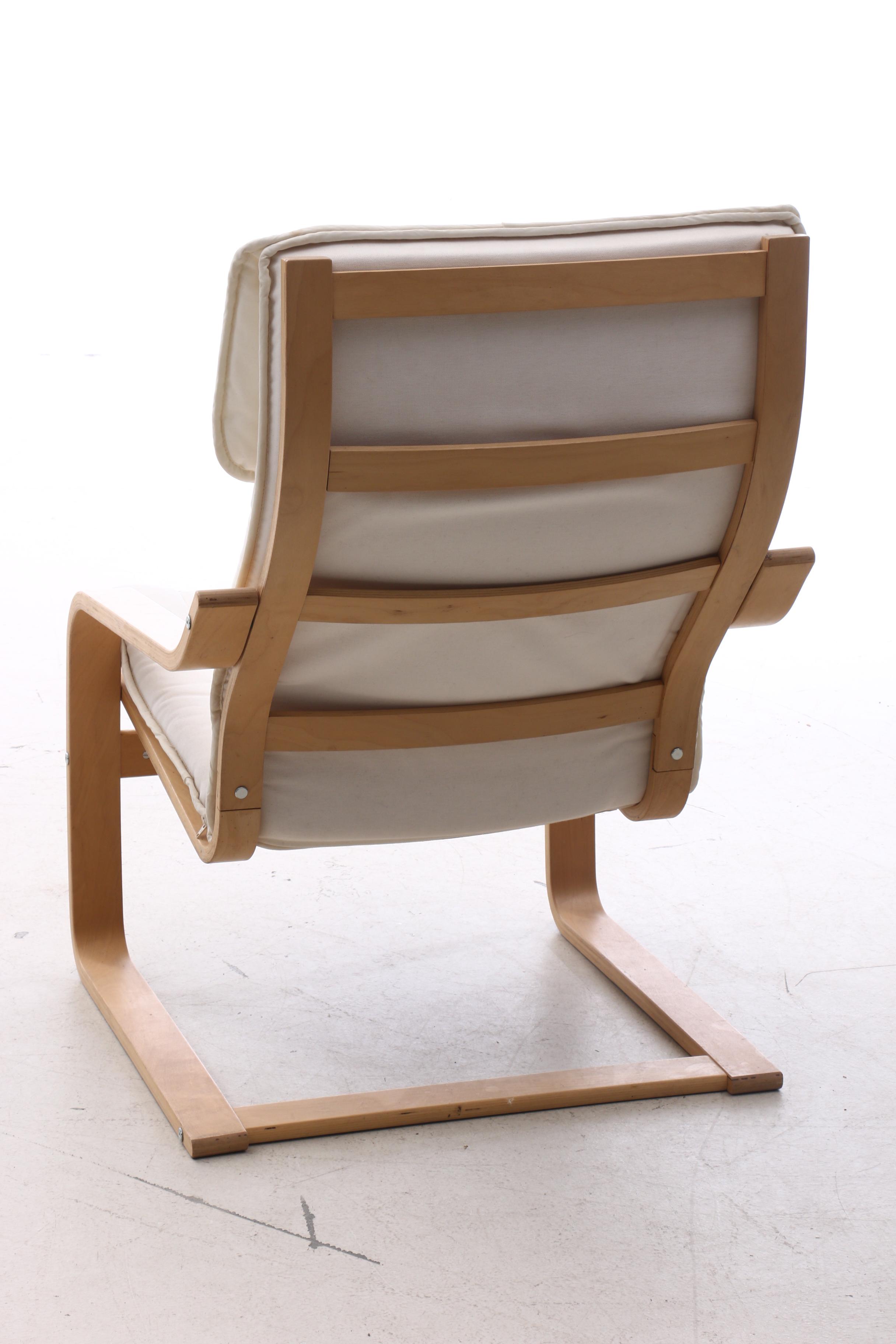 Mid Century Modern Style Maple Laminate Cantilever Lounge Chair by IKEA