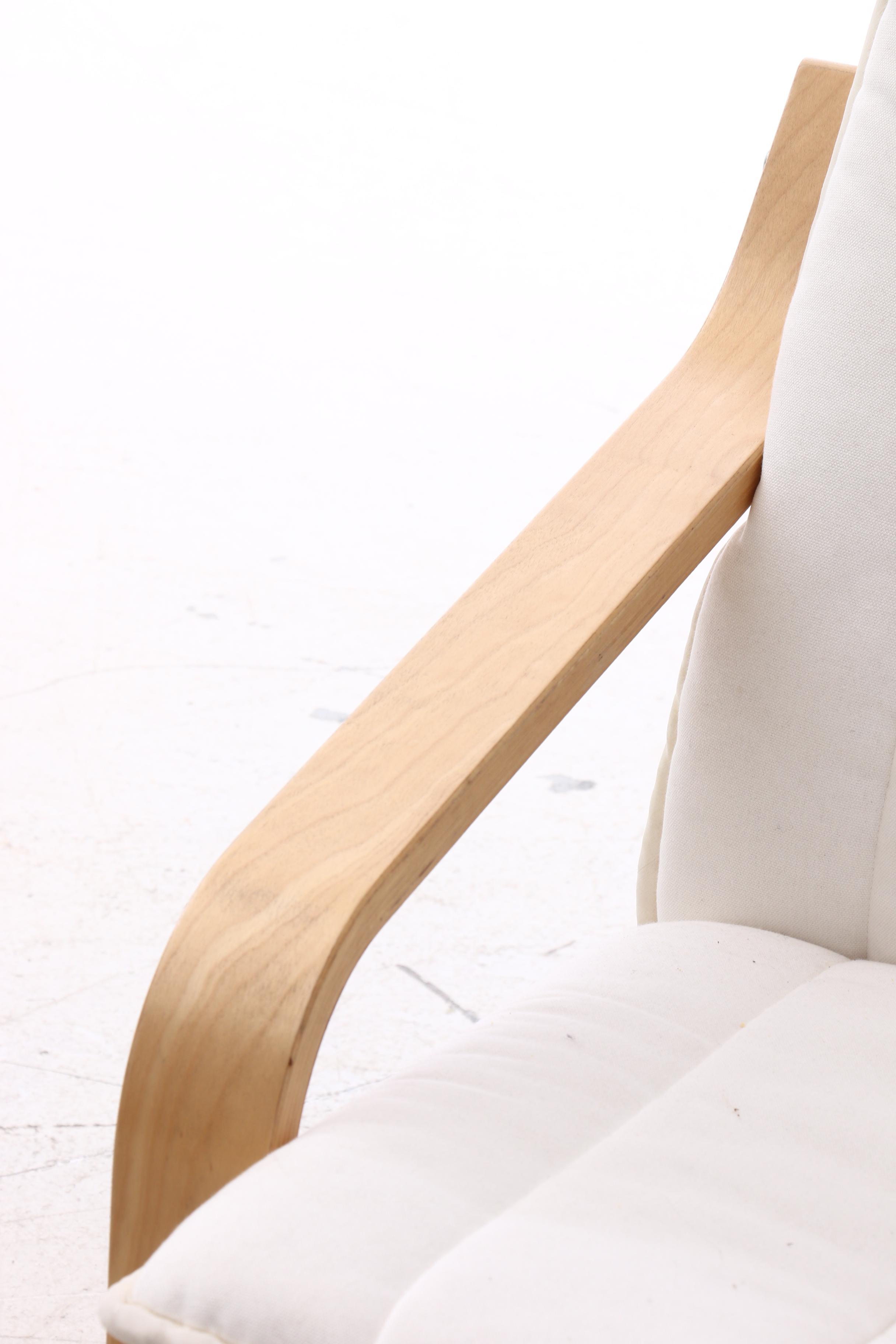 Mid Century Modern Style Maple Laminate Cantilever Lounge Chair by IKEA