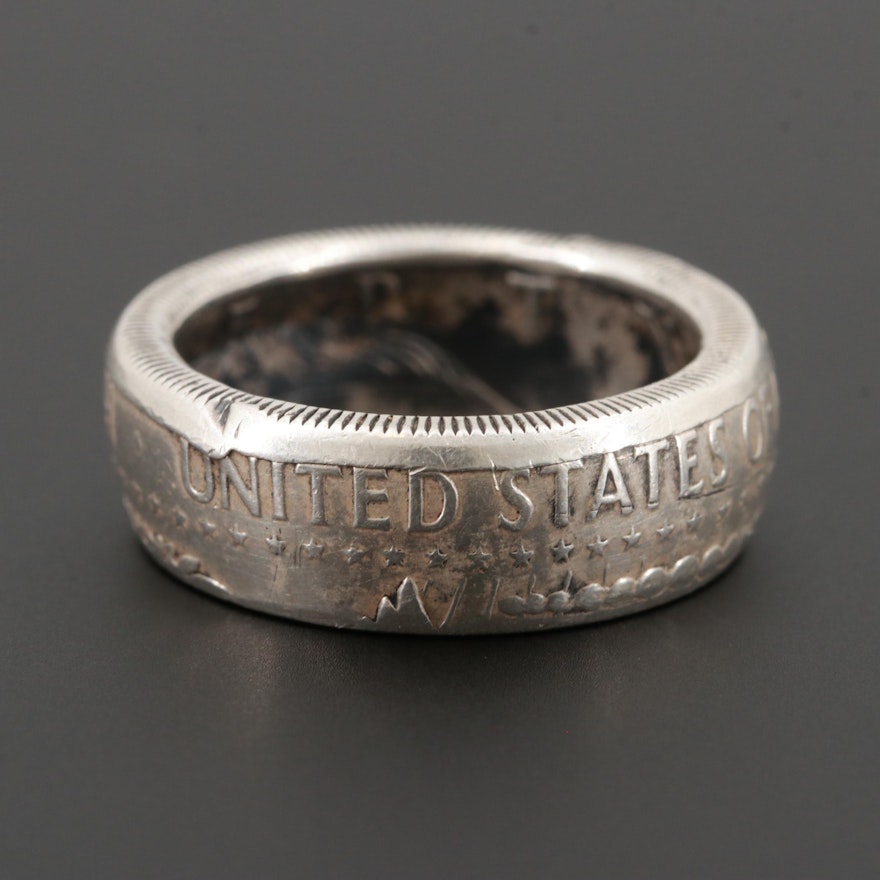 900 Silver United State of America Half Dollar "Liberty 1964" Ring