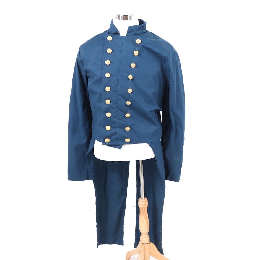 Reproduction Civil War US Navy Officer's Double-Breasted Swallow-Tail Coat