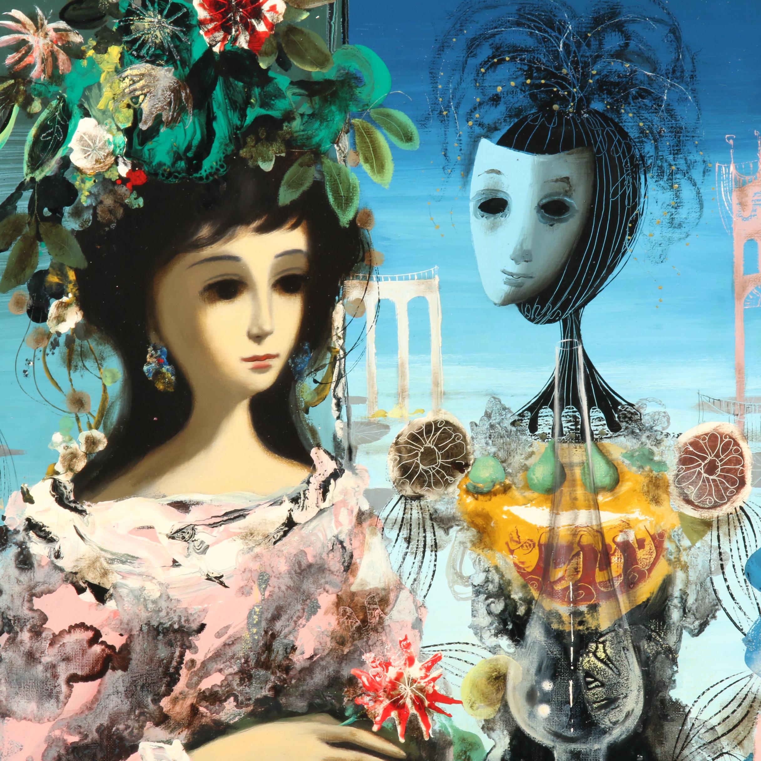 Jean Calogero Oil Painting "Liasion"