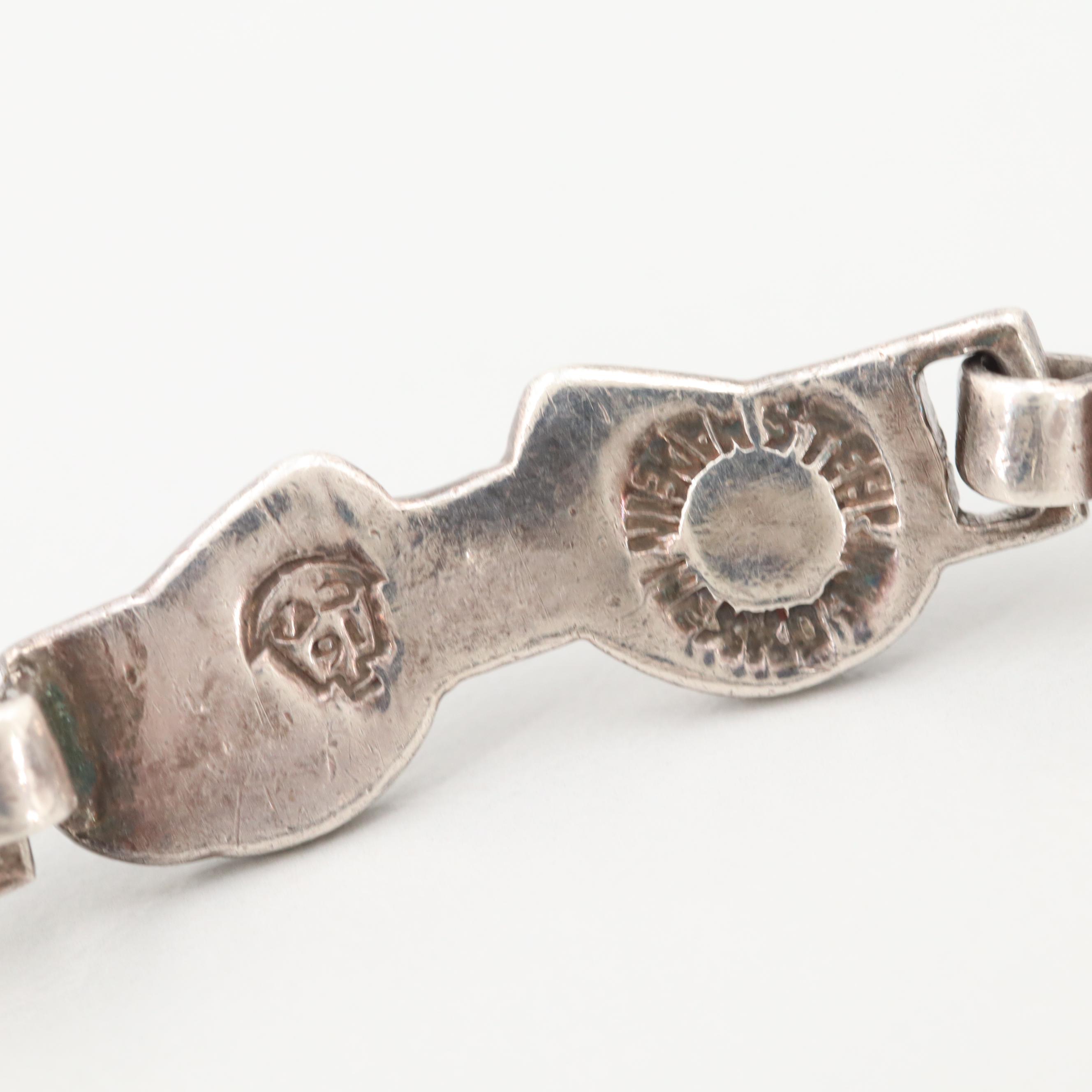 Margot of Taxco Sterling Silver Enamel Bracelet