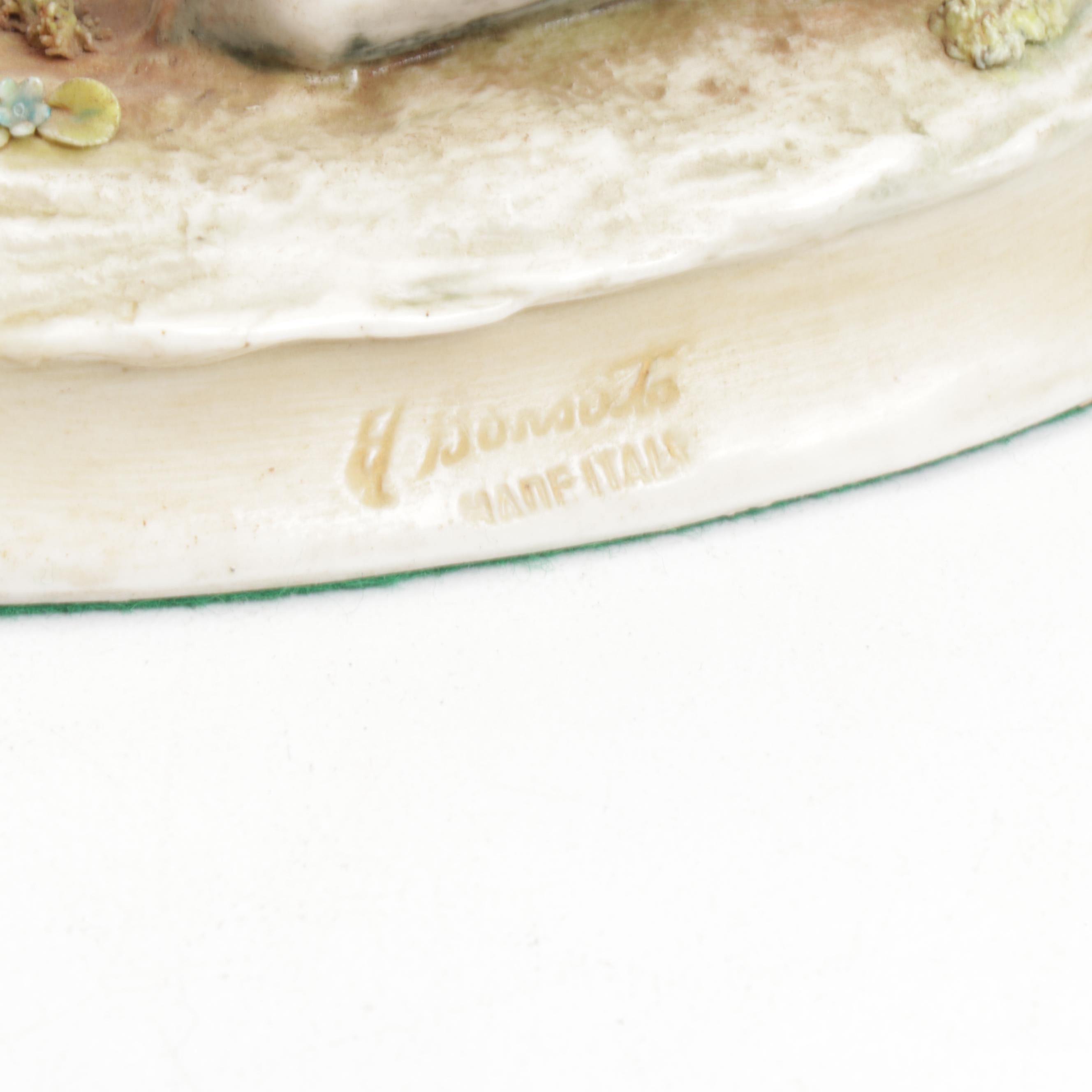 Antonio Borsato Porcelain Figurine of Seated Figurines EBTH