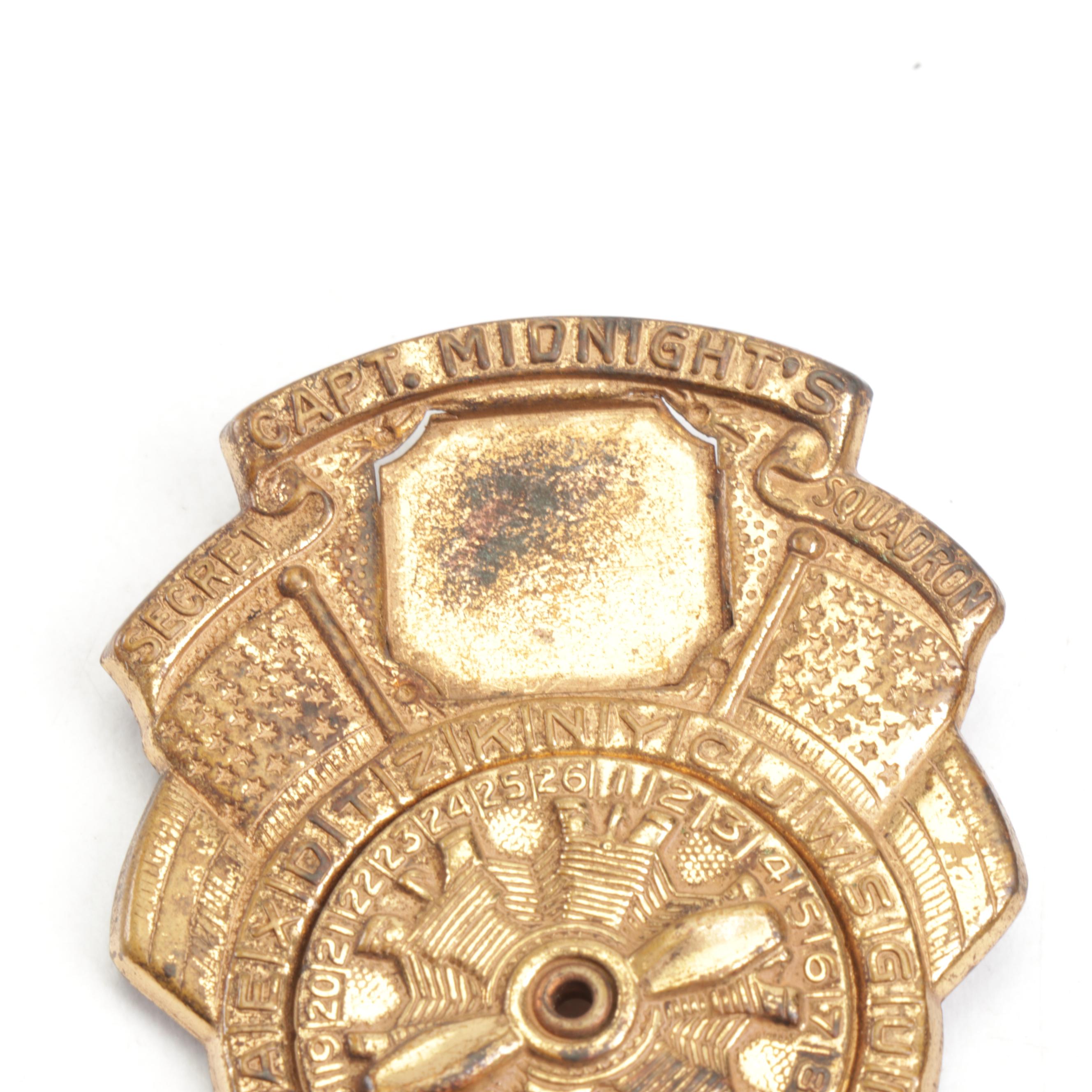 Captain Midnight Secret Squadron Decoder Badges, 1940s