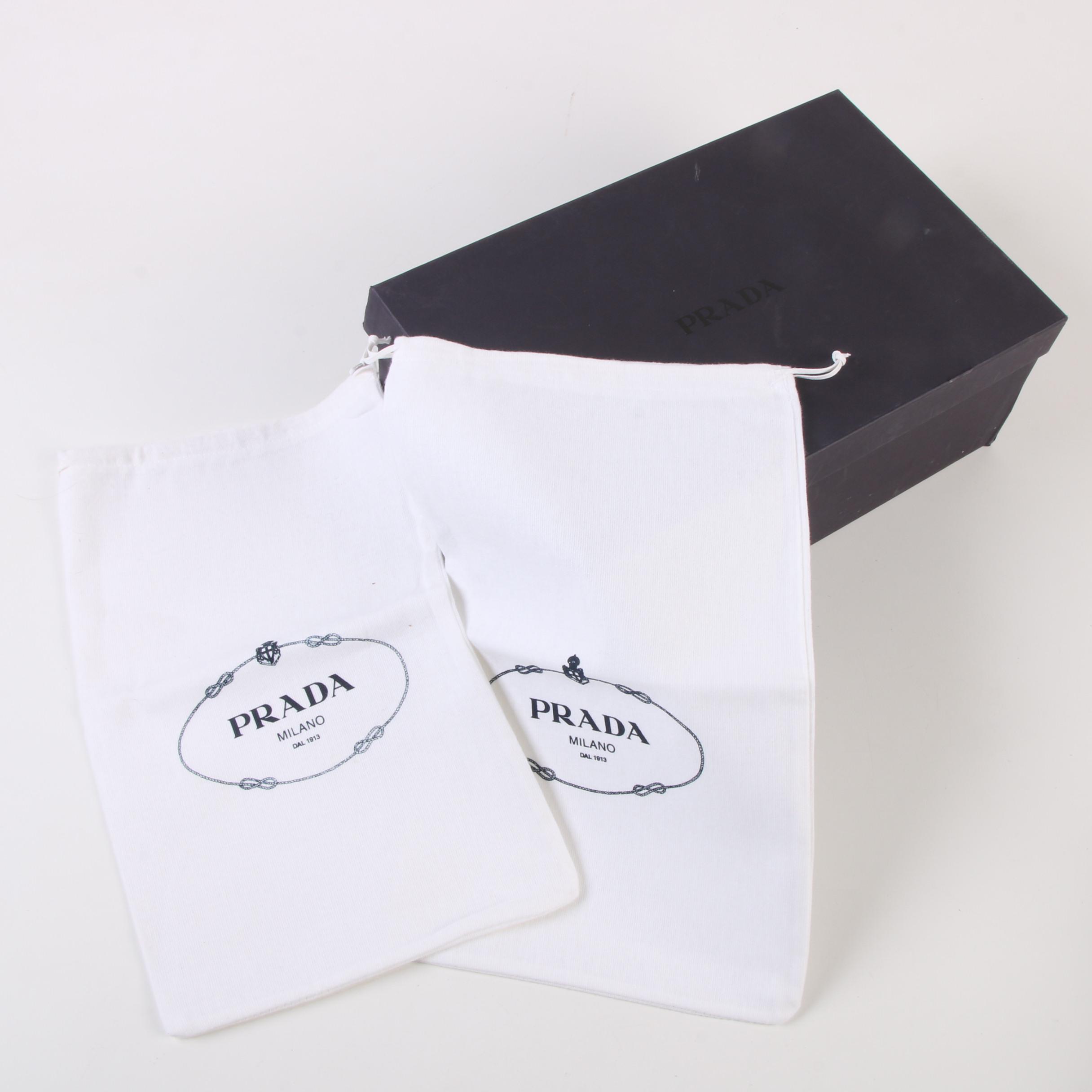 Prada Vernice Taffeta Cammello Patent Leather Square Toe Pumps