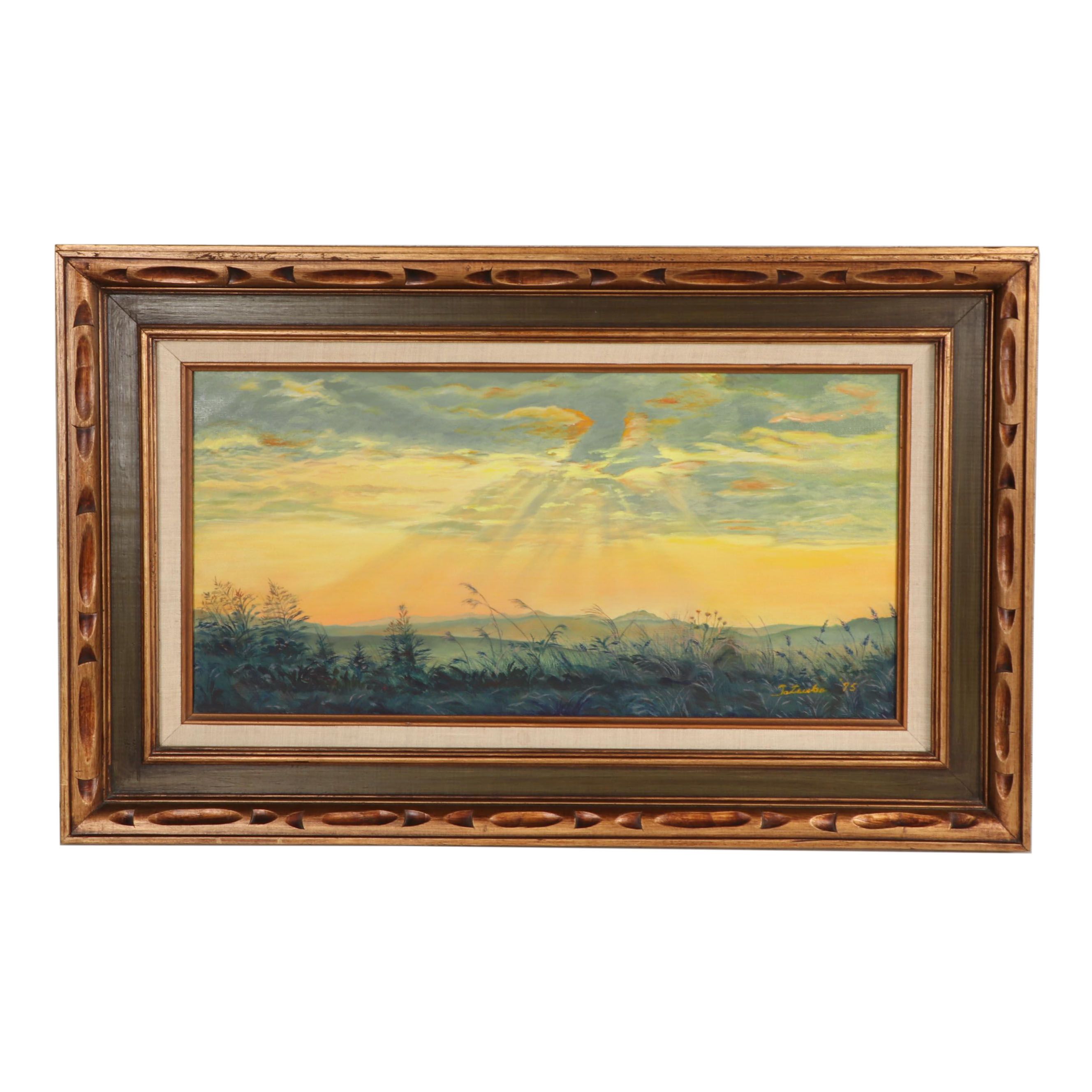 Sunset Landscape Oil Painting