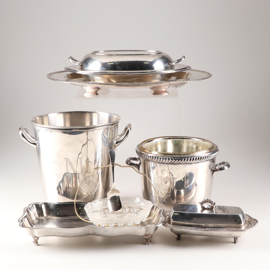 Silver Plate Tableware Grouping Featuring Wm Rogers and Randolph