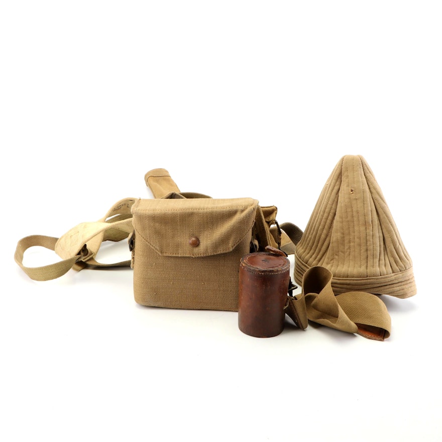 Southerner Military Field Binoculars with Belt, Case and Quilted Hat
