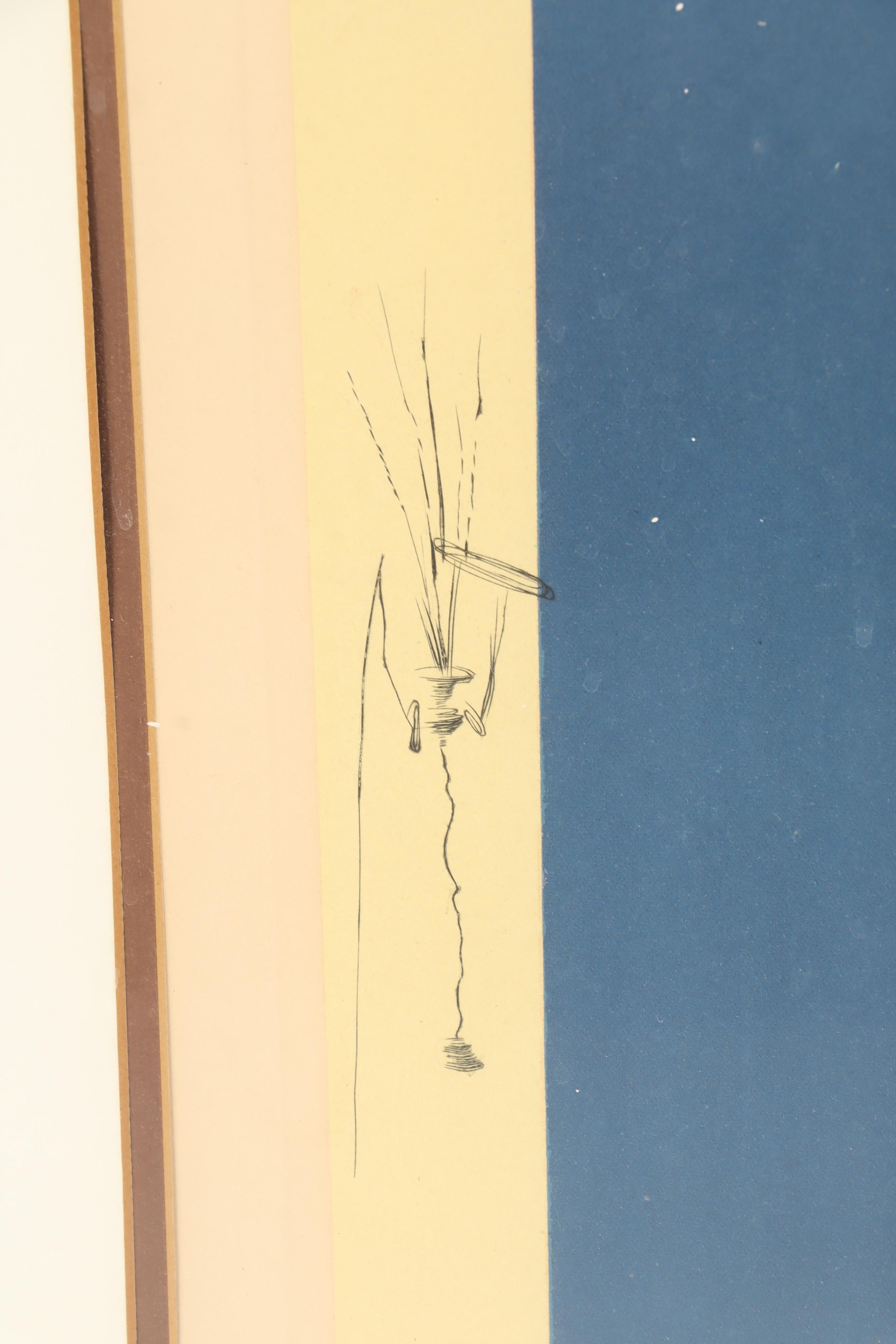 Salvador Dalí Etching with Photolithograph "Surrealist Crutches"