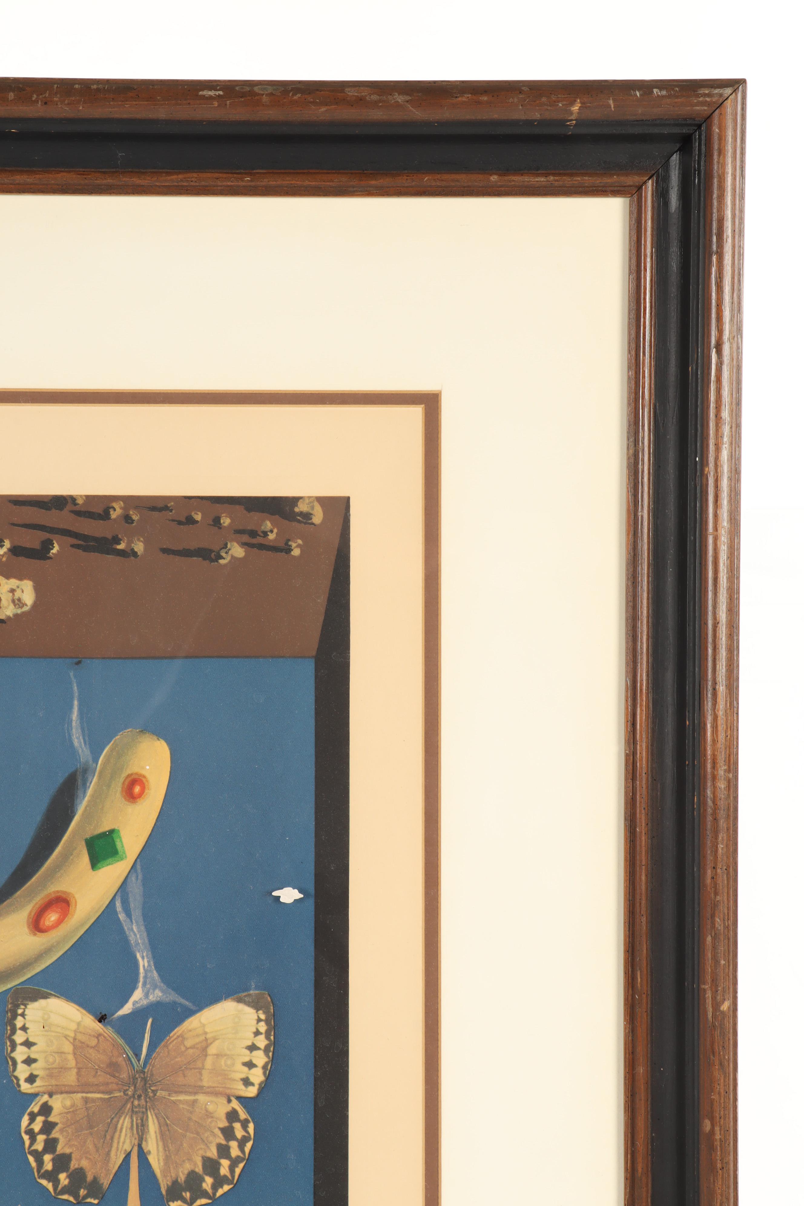 Salvador Dalí Etching with Photolithograph "Surrealist Crutches"