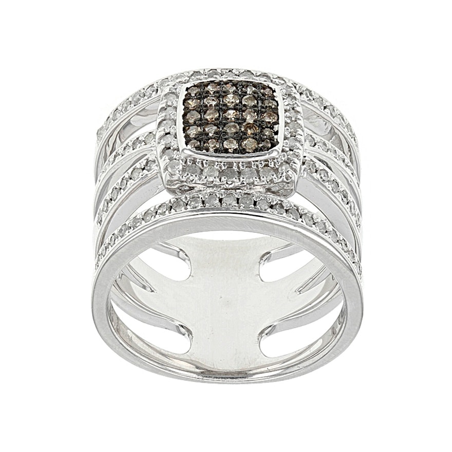 Sterling Silver Diamond Ring