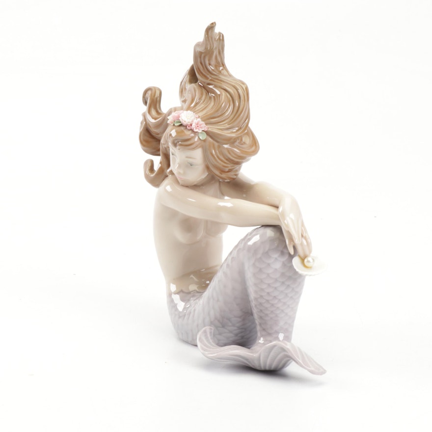 Lladró Porcelain Mermaid Figurine, 1980s