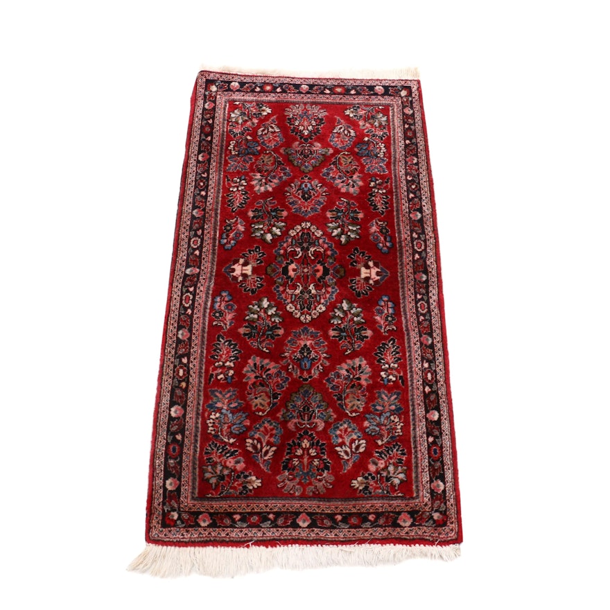 Hand-Knotted Persian Mahallat Wool Rug