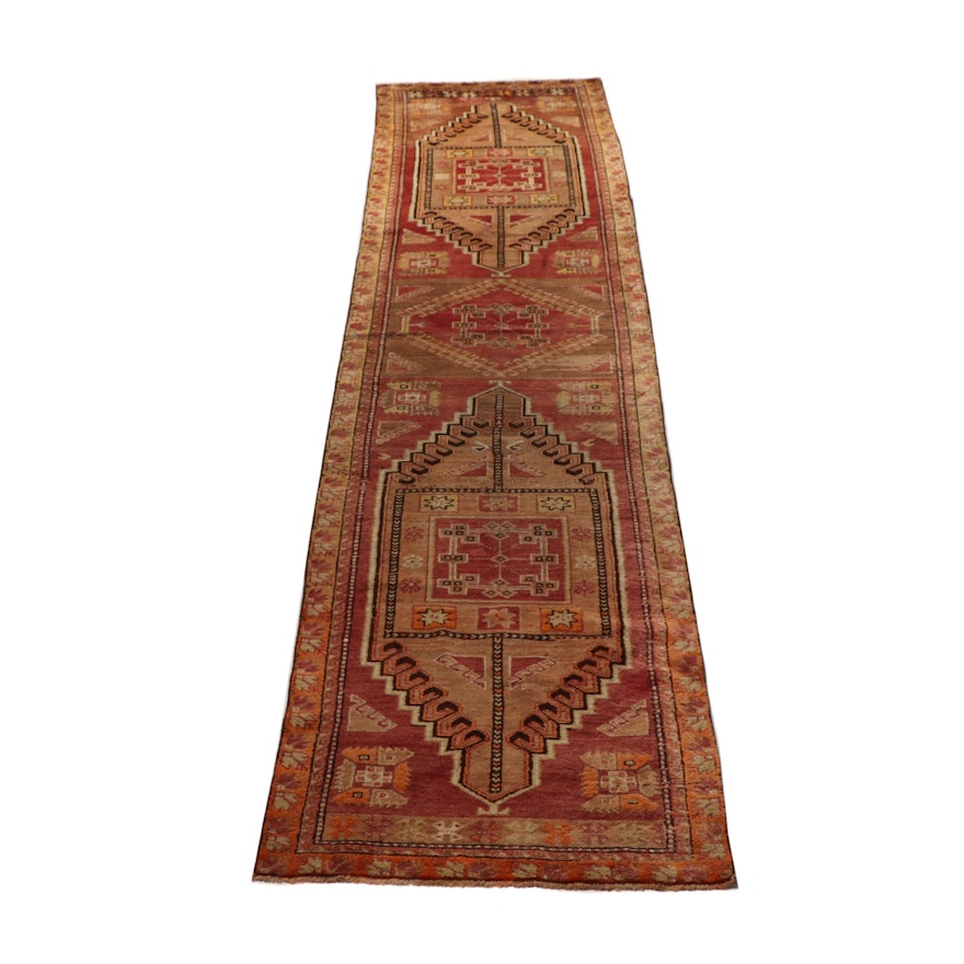 Hand-Knotted Turkish Sivas Wool Carpet Runner