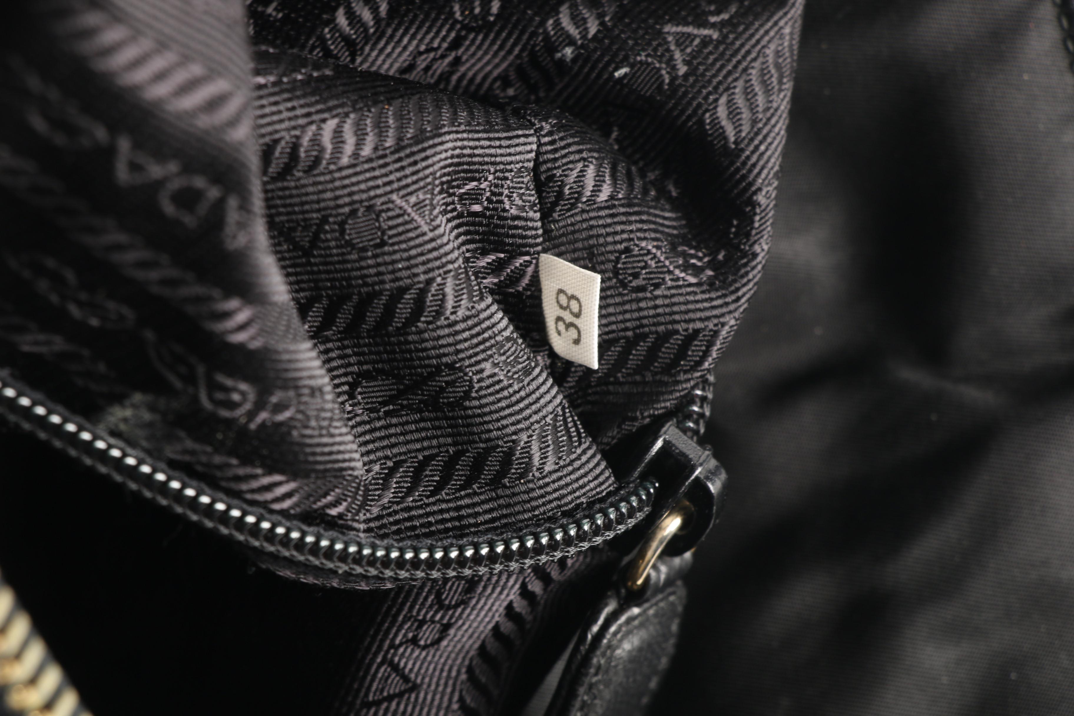 Prada Black Nylon Tote with Tessuto Catena Straps