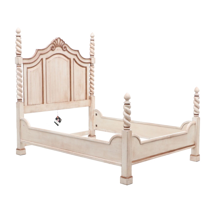 Spanish Style Painted Queen Sized Bed Frame by Dexel-Heritage, Contemporary
