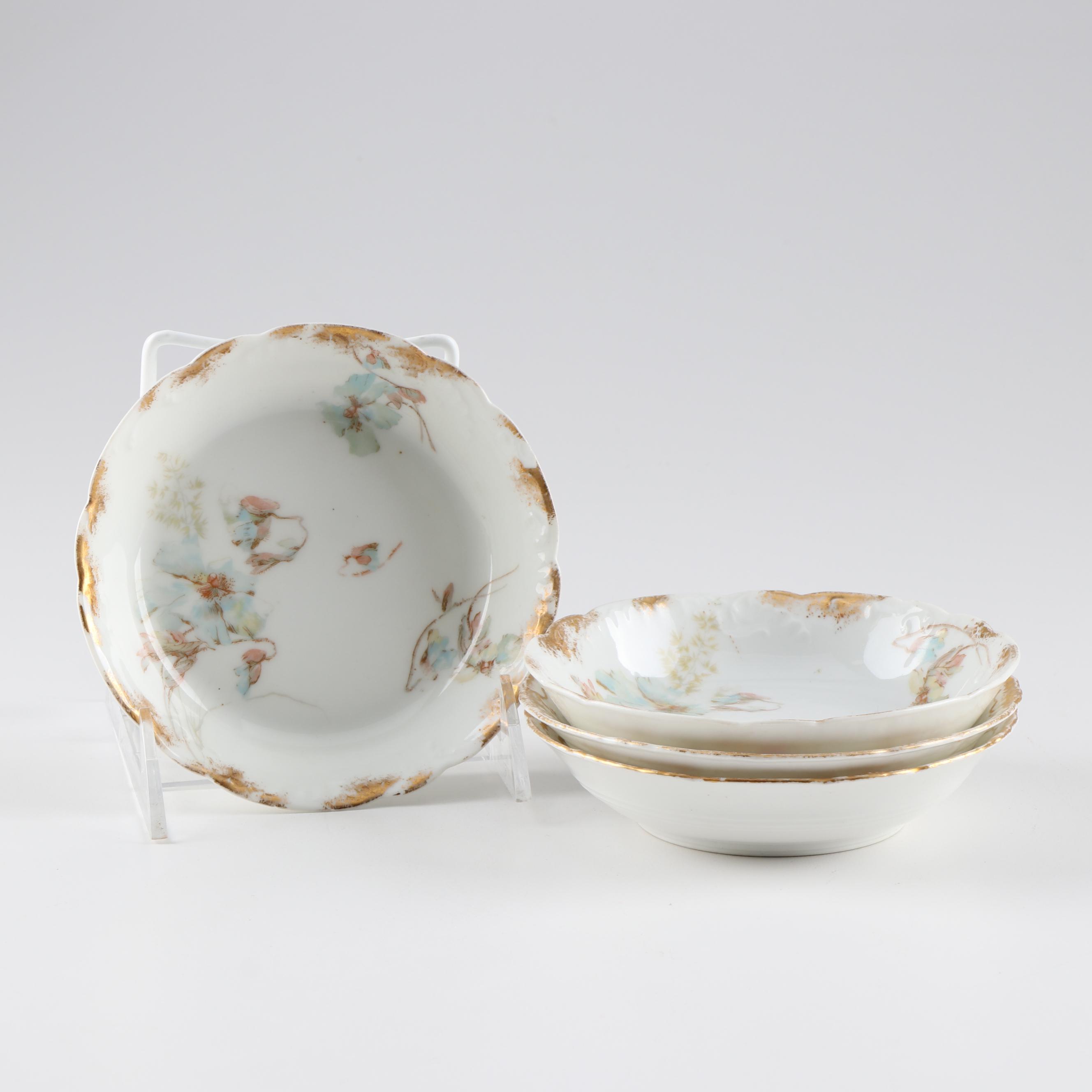 Haviland & Co. Hand-Painted Porcelain Dessert Bowls