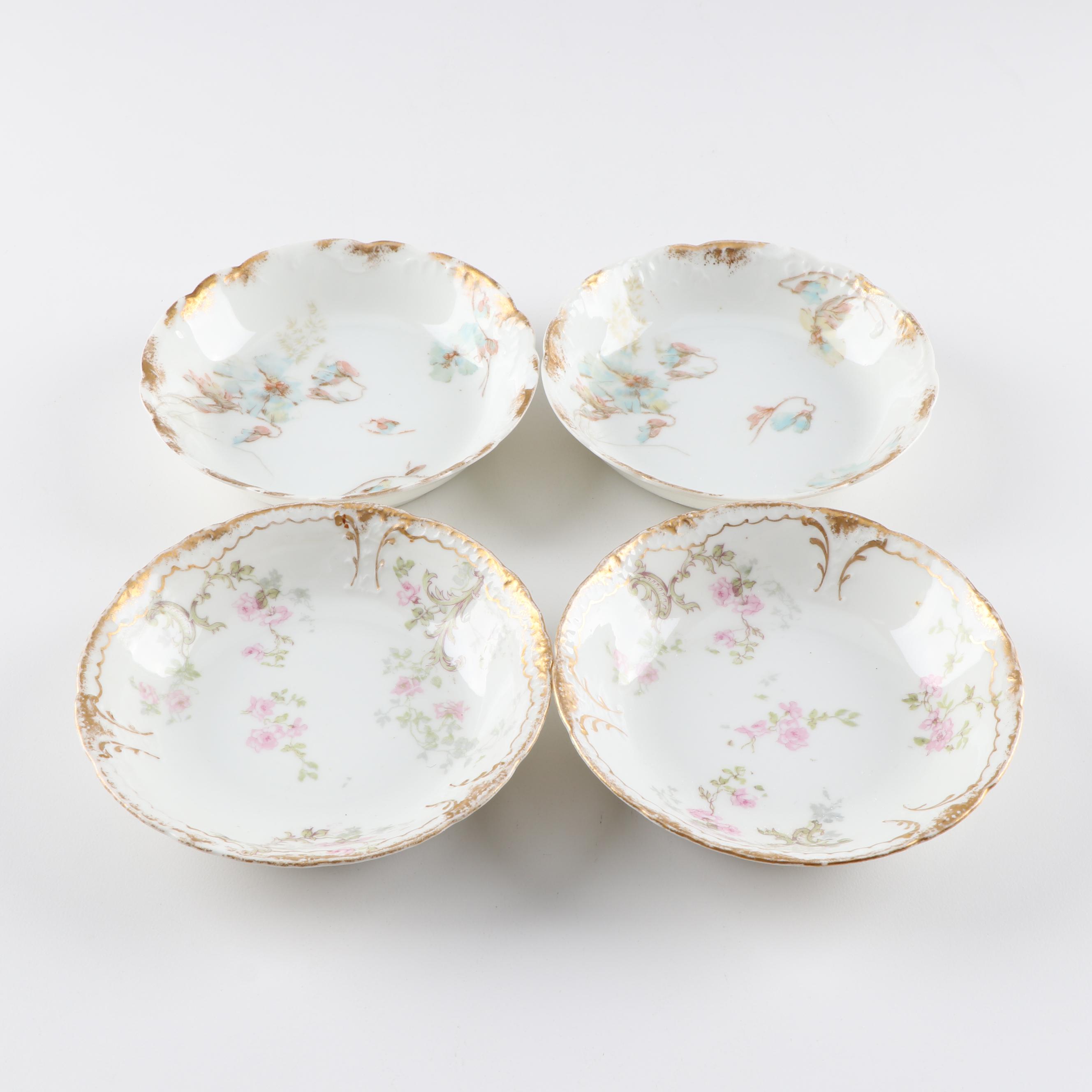 Haviland & Co. Hand-Painted Porcelain Dessert Bowls