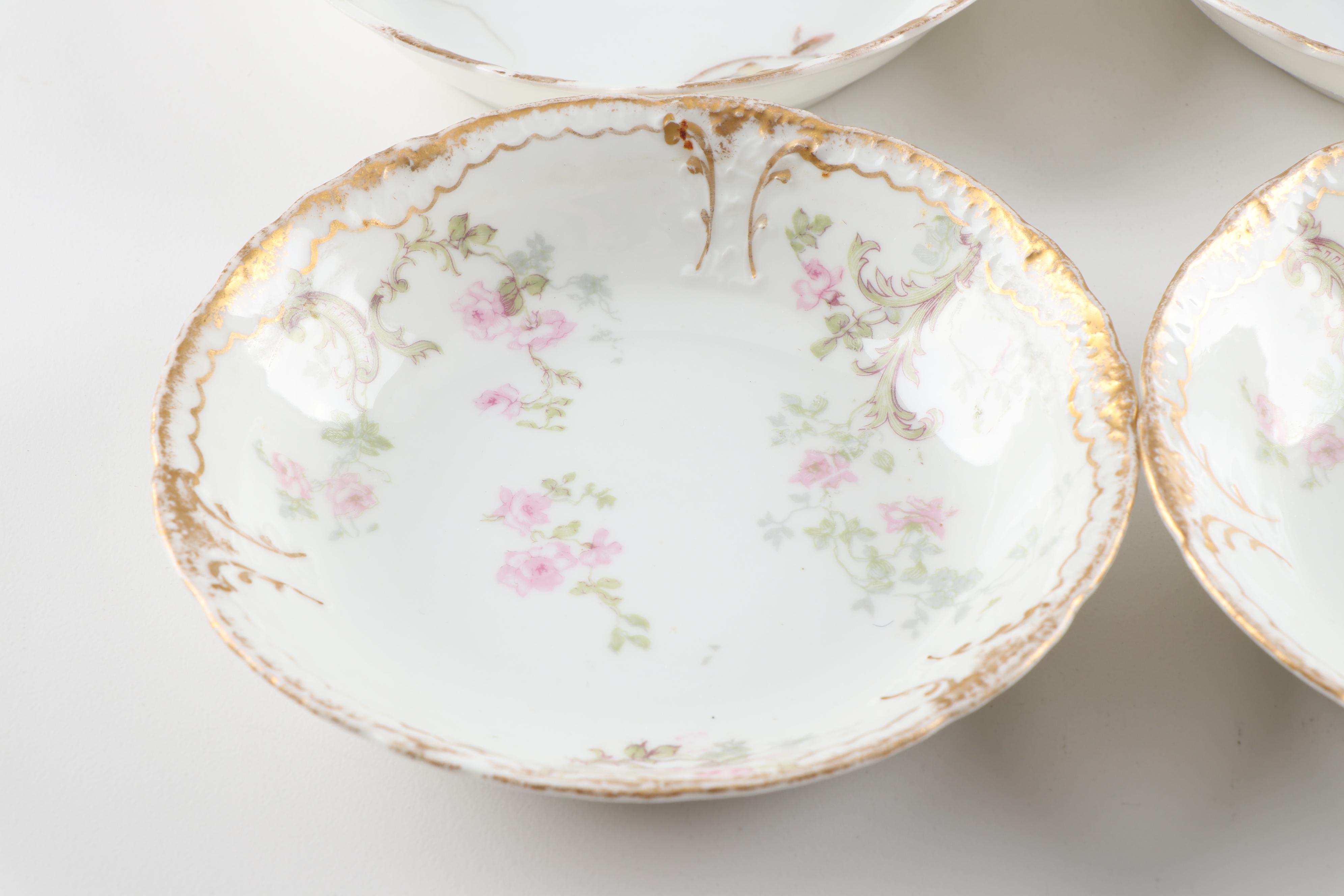 Haviland & Co. Hand-Painted Porcelain Dessert Bowls