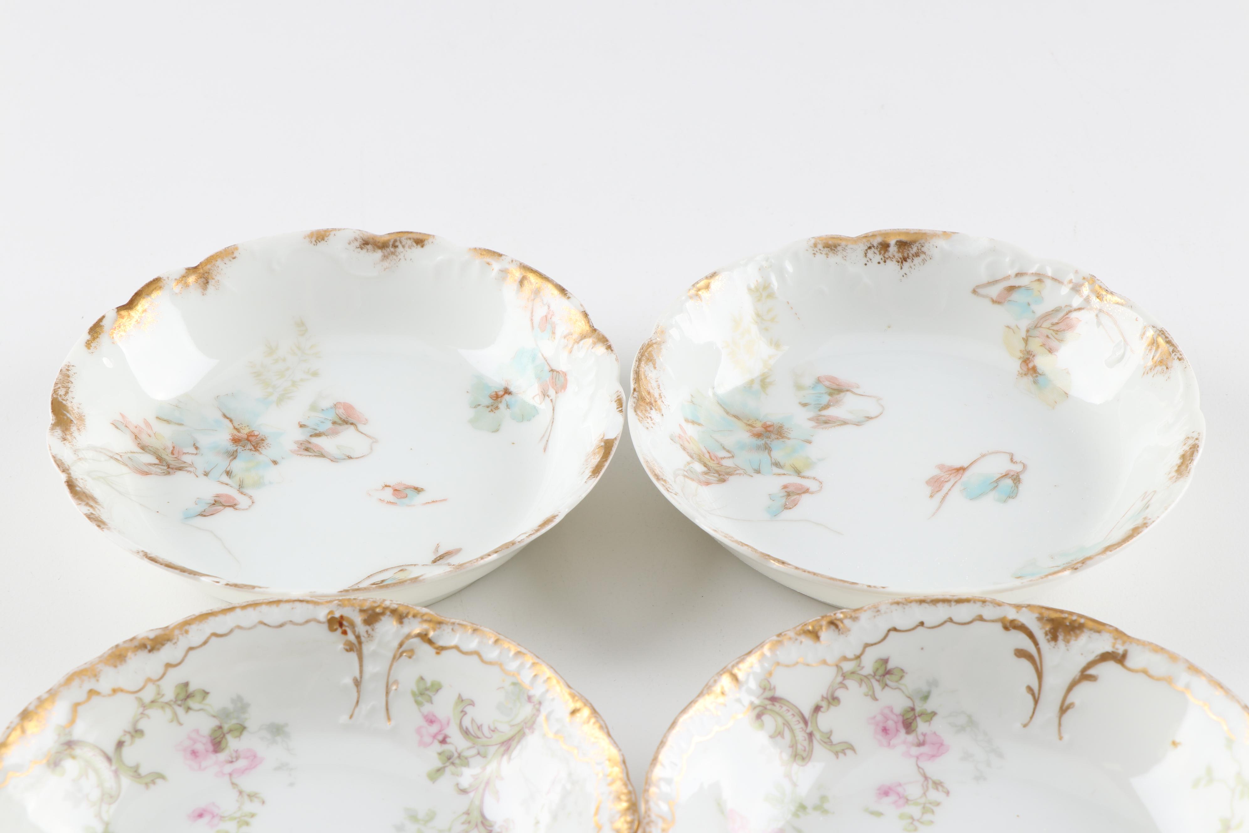 Haviland & Co. Hand-Painted Porcelain Dessert Bowls