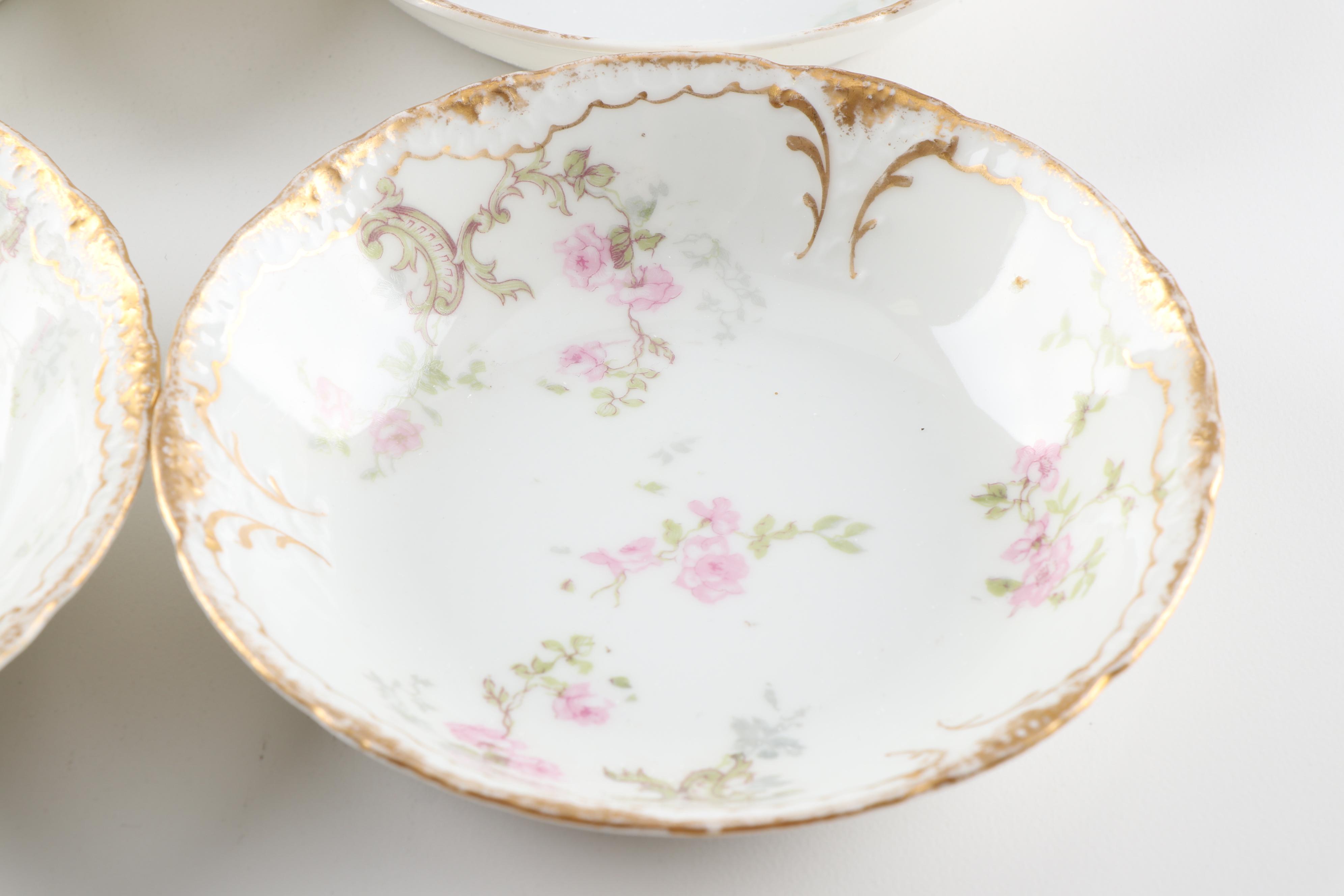 Haviland & Co. Hand-Painted Porcelain Dessert Bowls