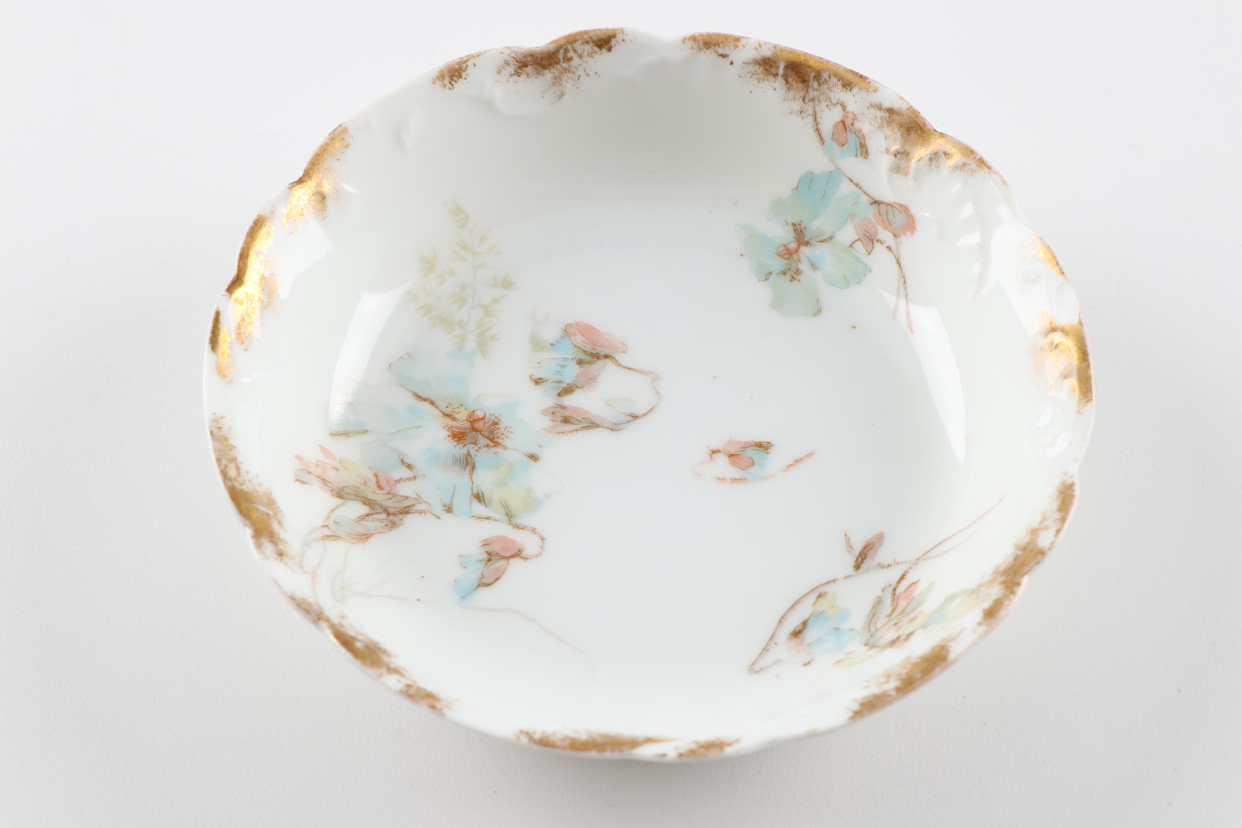Haviland & Co. Hand-Painted Porcelain Dessert Bowls