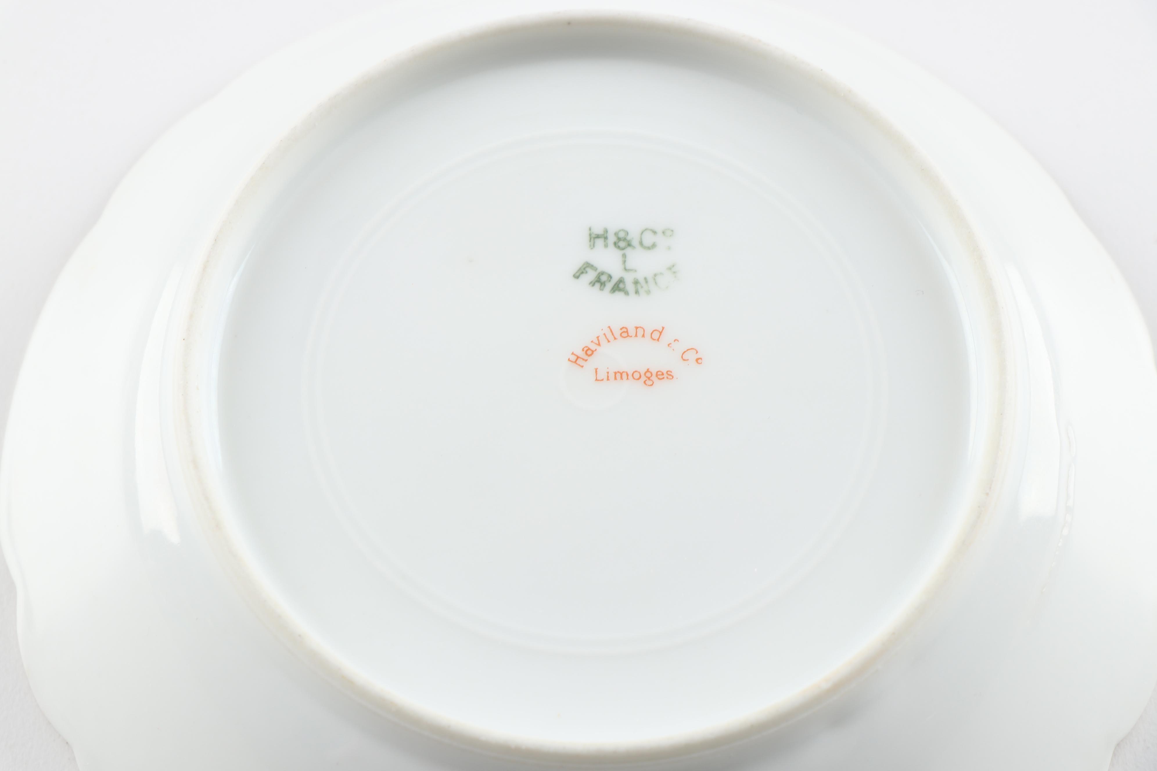 Haviland & Co. Hand-Painted Porcelain Dessert Bowls