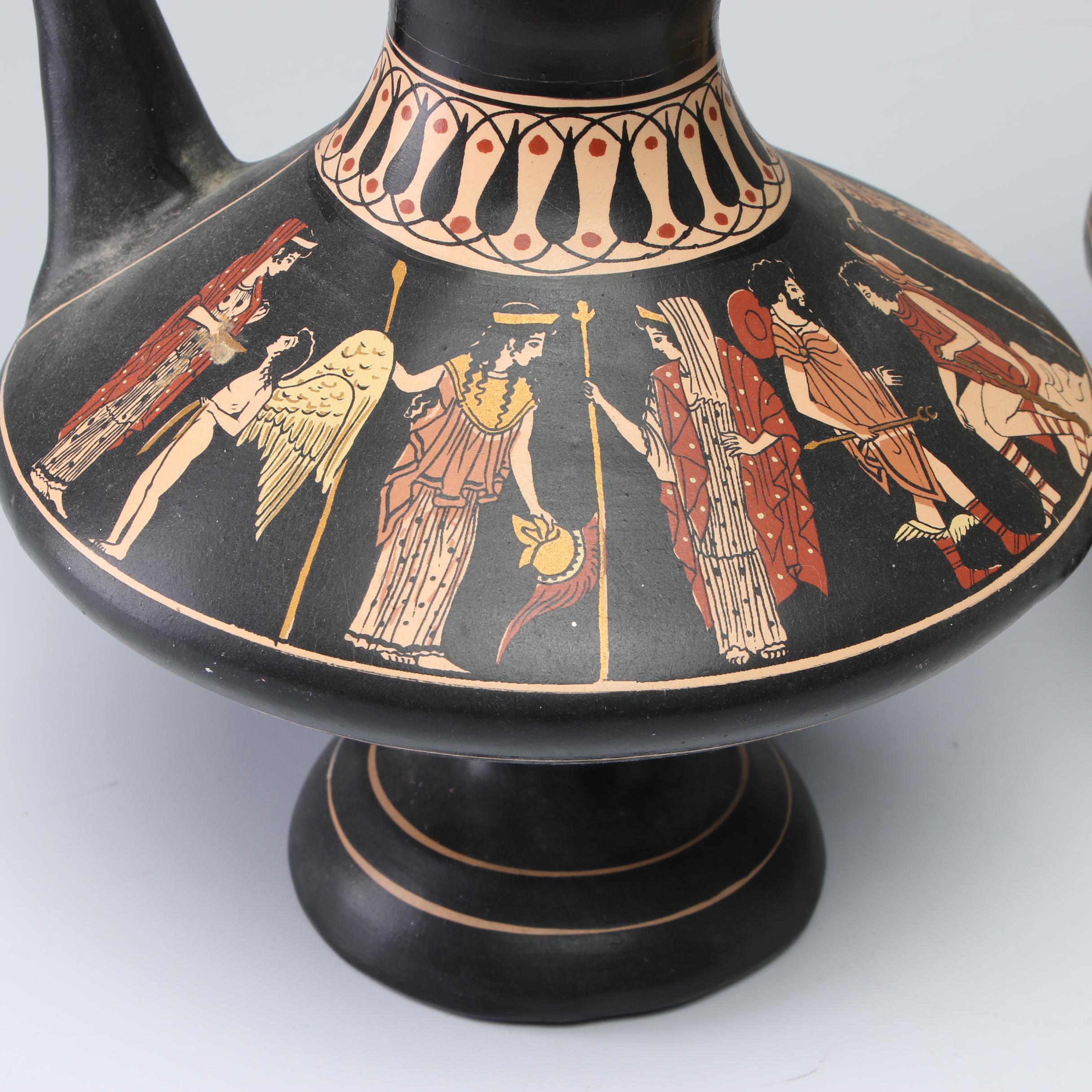 D. Vassilopoulos Greek Pottery Replica Ewers, 1960s