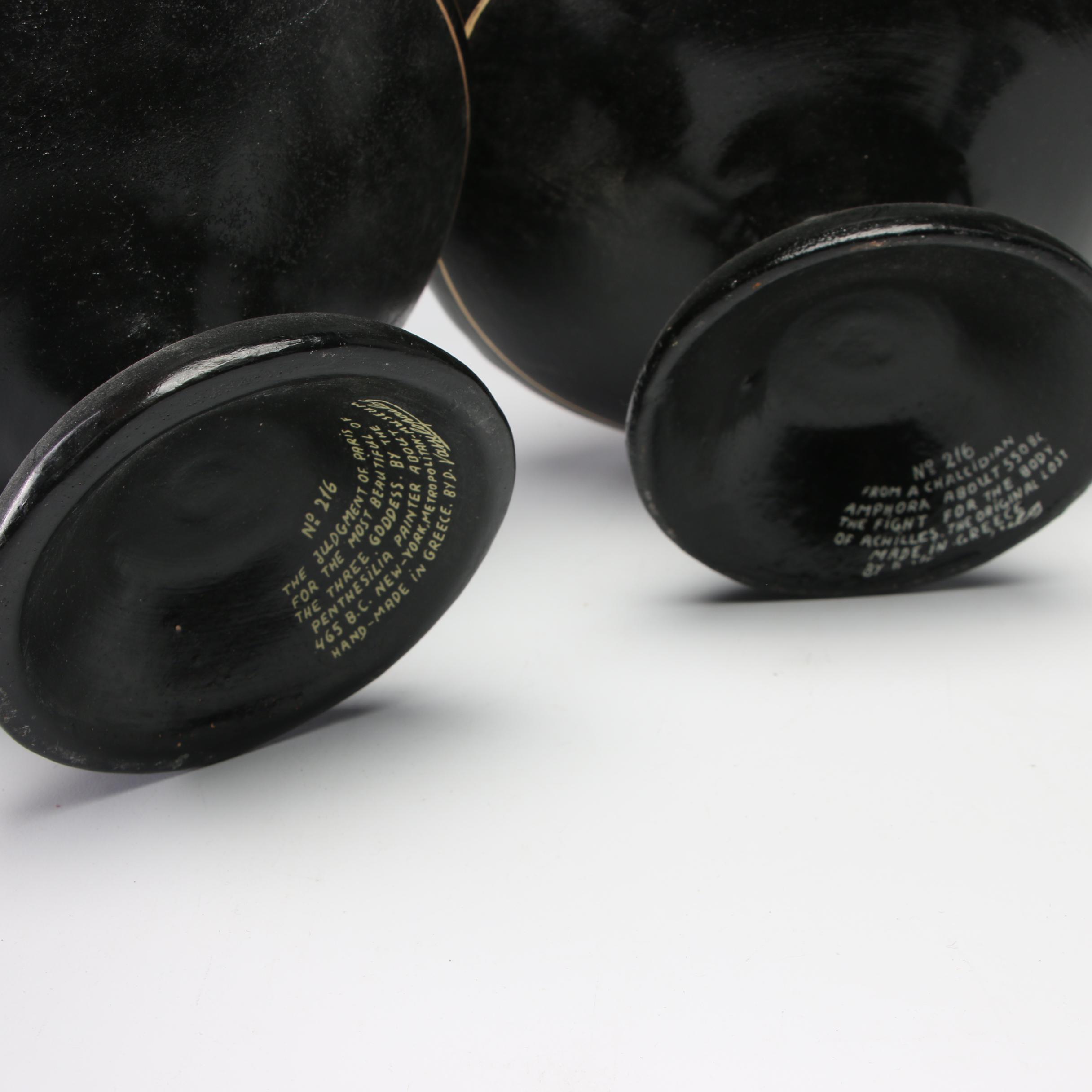 D. Vassilopoulos Greek Pottery Replica Ewers, 1960s