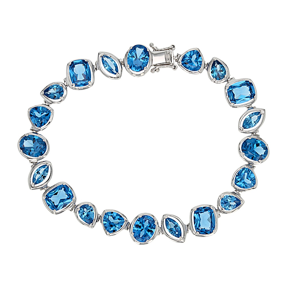 Sterling Silver Synthetic Spinel Bracelet