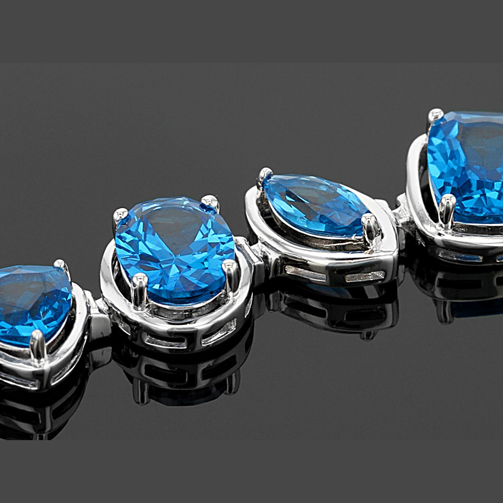 Sterling Silver Synthetic Spinel Bracelet