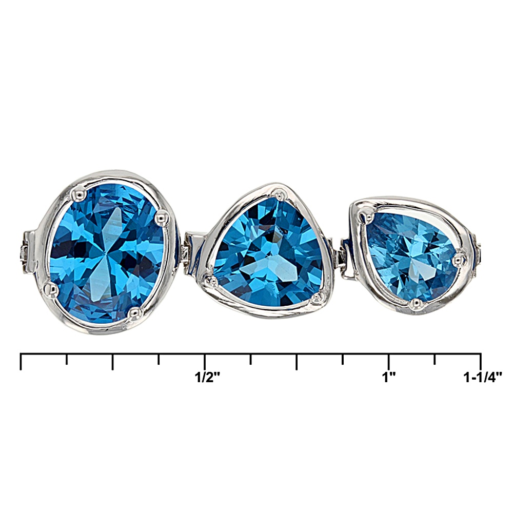 Sterling Silver Synthetic Spinel Bracelet