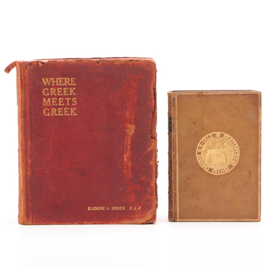 Books on Greece featuring "Social Life in Greece" by Rev. J. P. Mahaffy, 1879